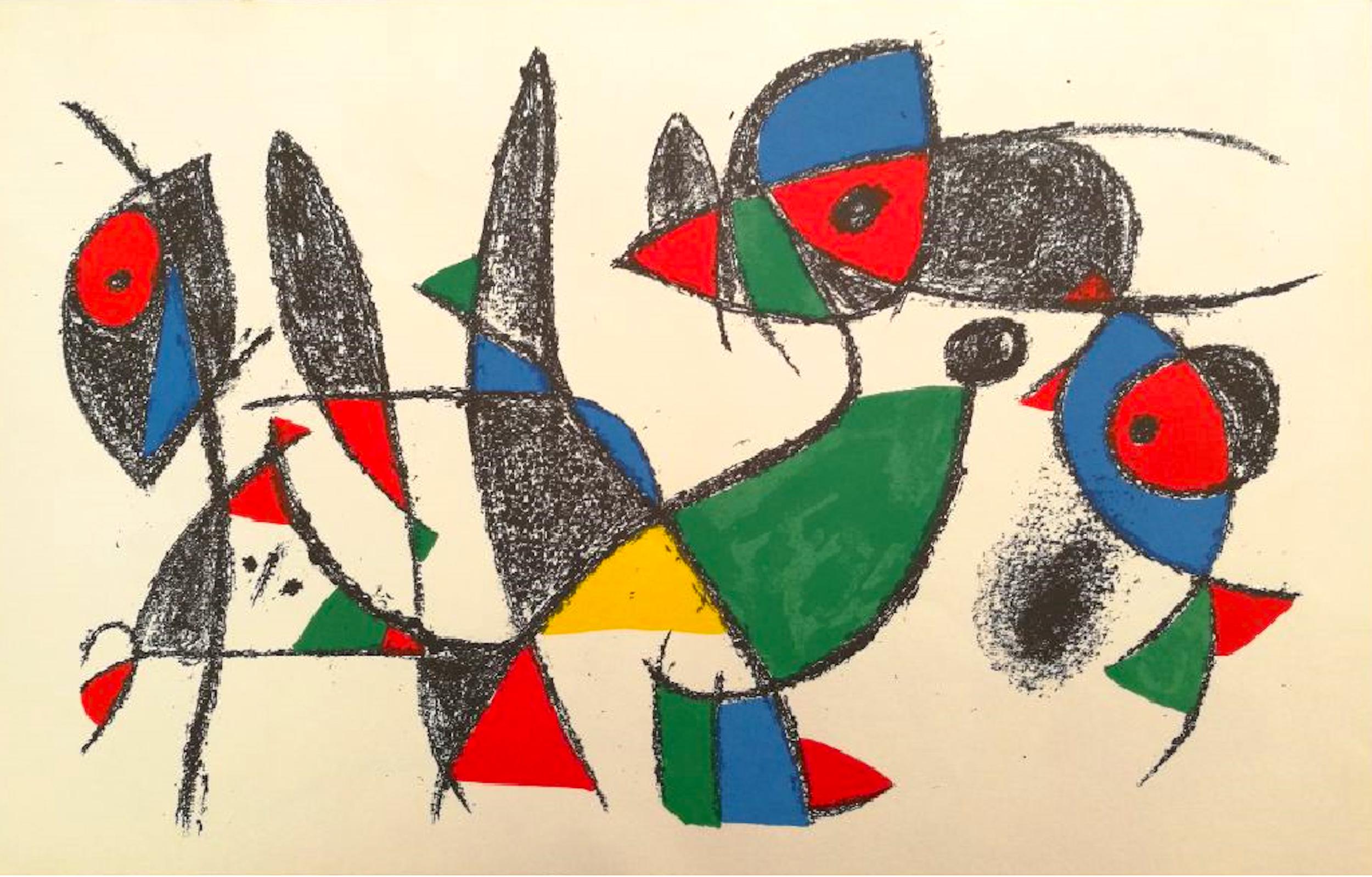 Joan Miró Abstract Print - Mirò Lithographe II - Plate IX
