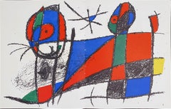 Joan Miro Lithographe II, Plate VI Original Lithograph, Framed, 1975