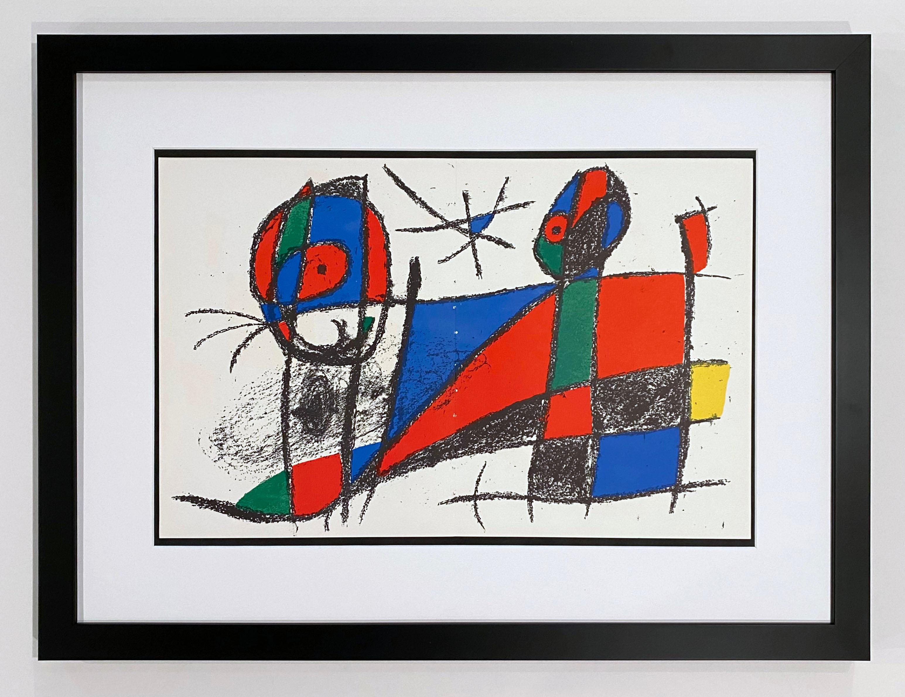 Abstract Print Joan Miró - Lithographie de Miro II planche VI