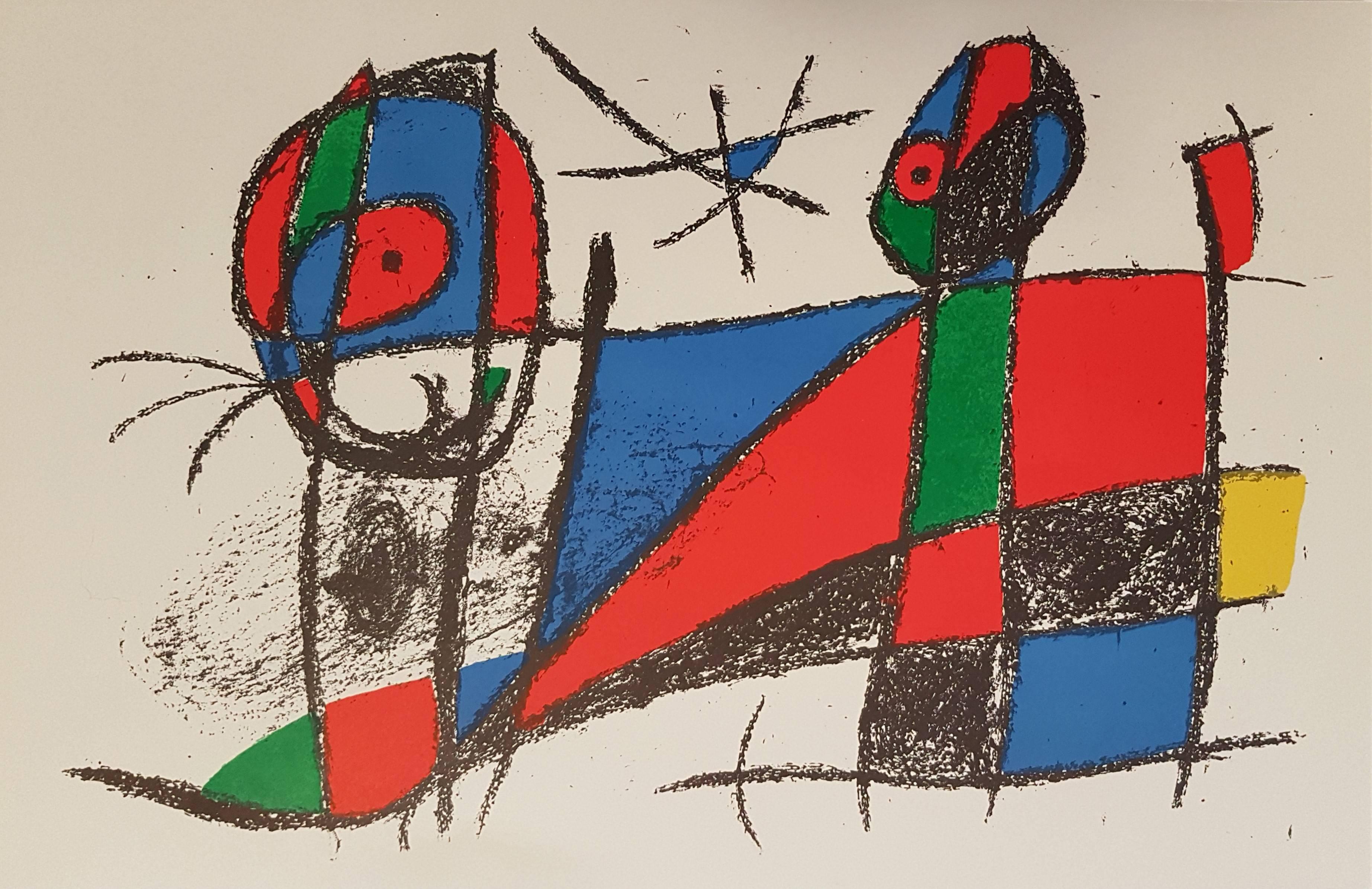 Joan Miró Abstract Print -  Mirò Lithographe II - Plate VI