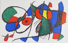 Joan Miro Lithographe II, Plate VIII Original Lithograph, Abstract, 1975