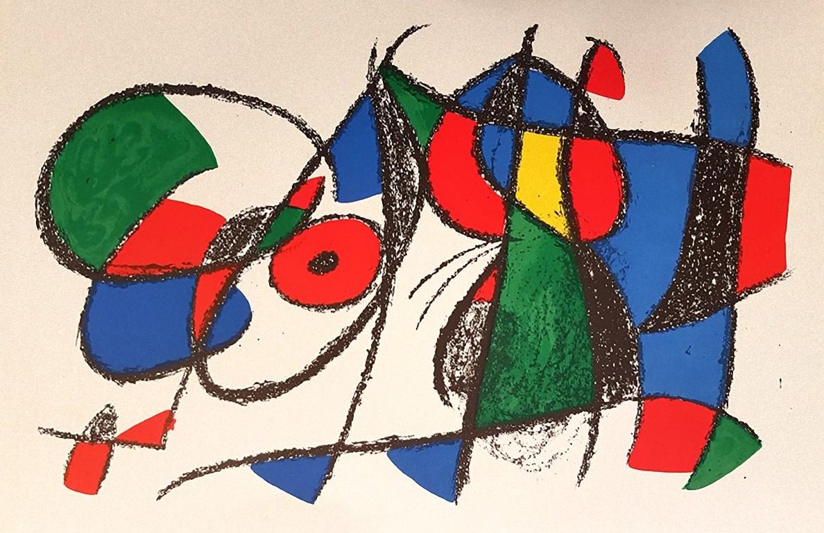 Joan Miró Abstract Print - Miró Lithographe II - Plate VIII -  Lithograph by J. Mirò - 1975