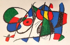 Miró Lithographe II - Planche VIII -  Lithographie de J. Mirò - 1975