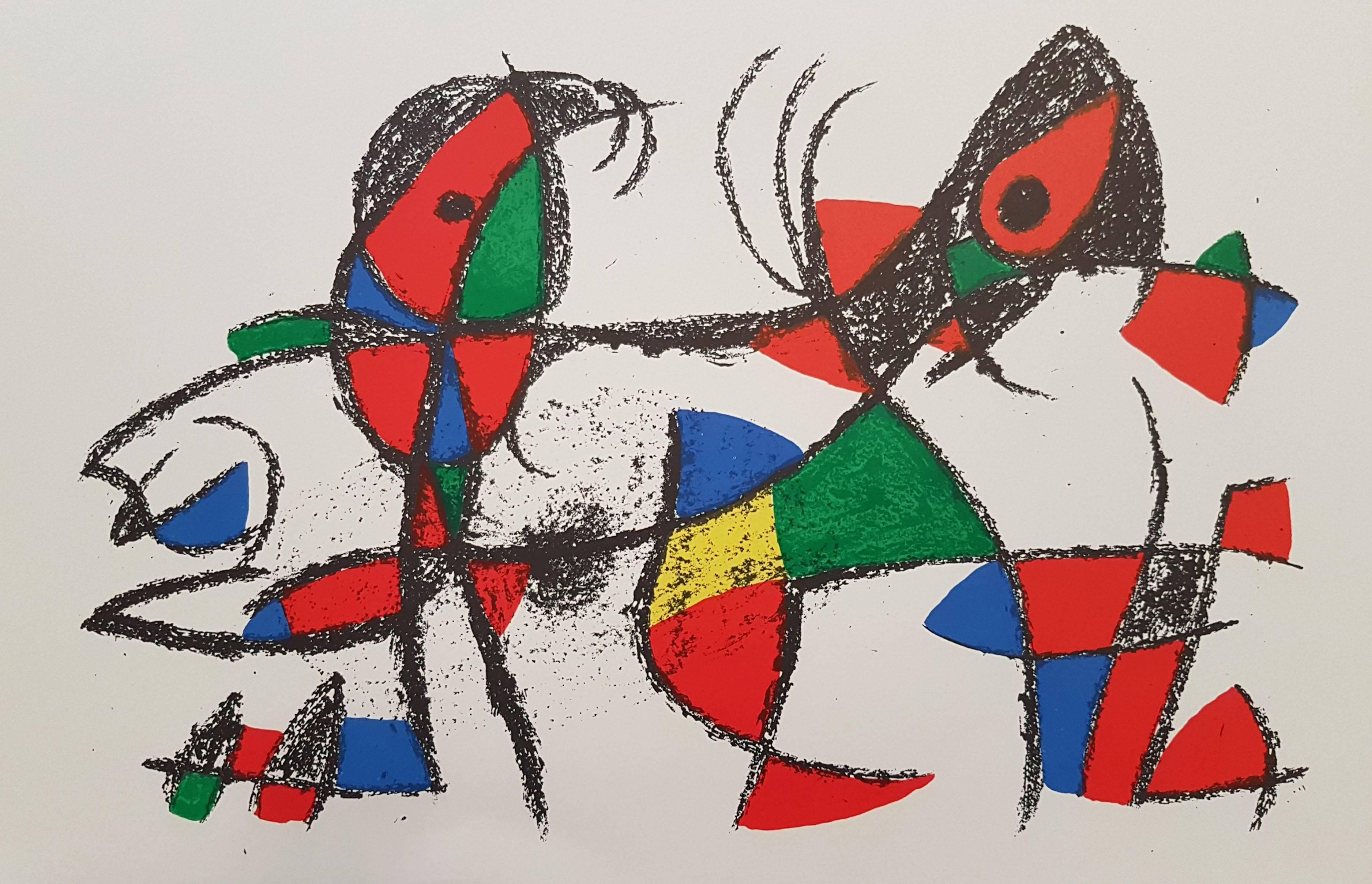 Joan Miró Abstract Print - Mirò Lithographe II - Plate X - Original Lithograph by Joan Mirò - 1975