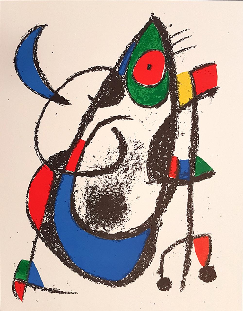 Joan Miró Abstract Print -  Mirò Lithographe II - Plate XI - Original Lithograph by Joan Mirò - 1975