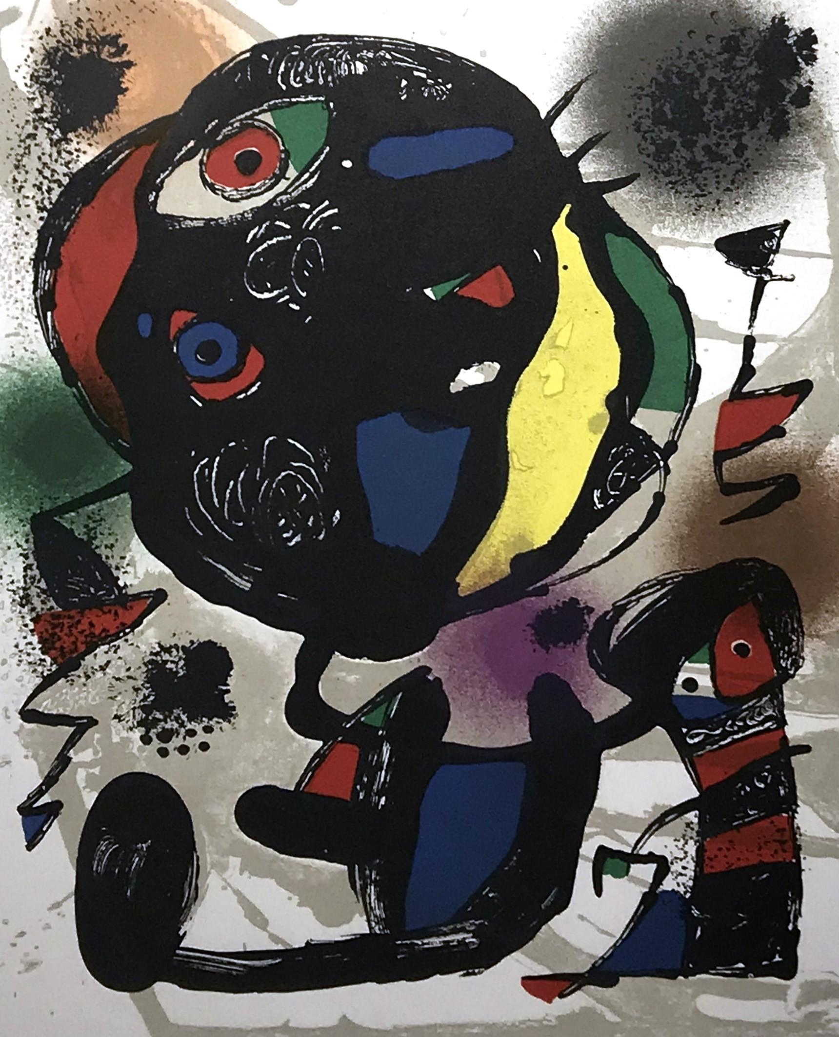 Joan Miró Abstract Print - Miro Lithographe IV, Plate VI