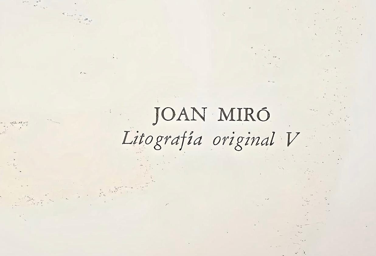 Miró, Litógrafia original V (Cramer 160; Mourlot 861), Litógrafo I (after) For Sale 5