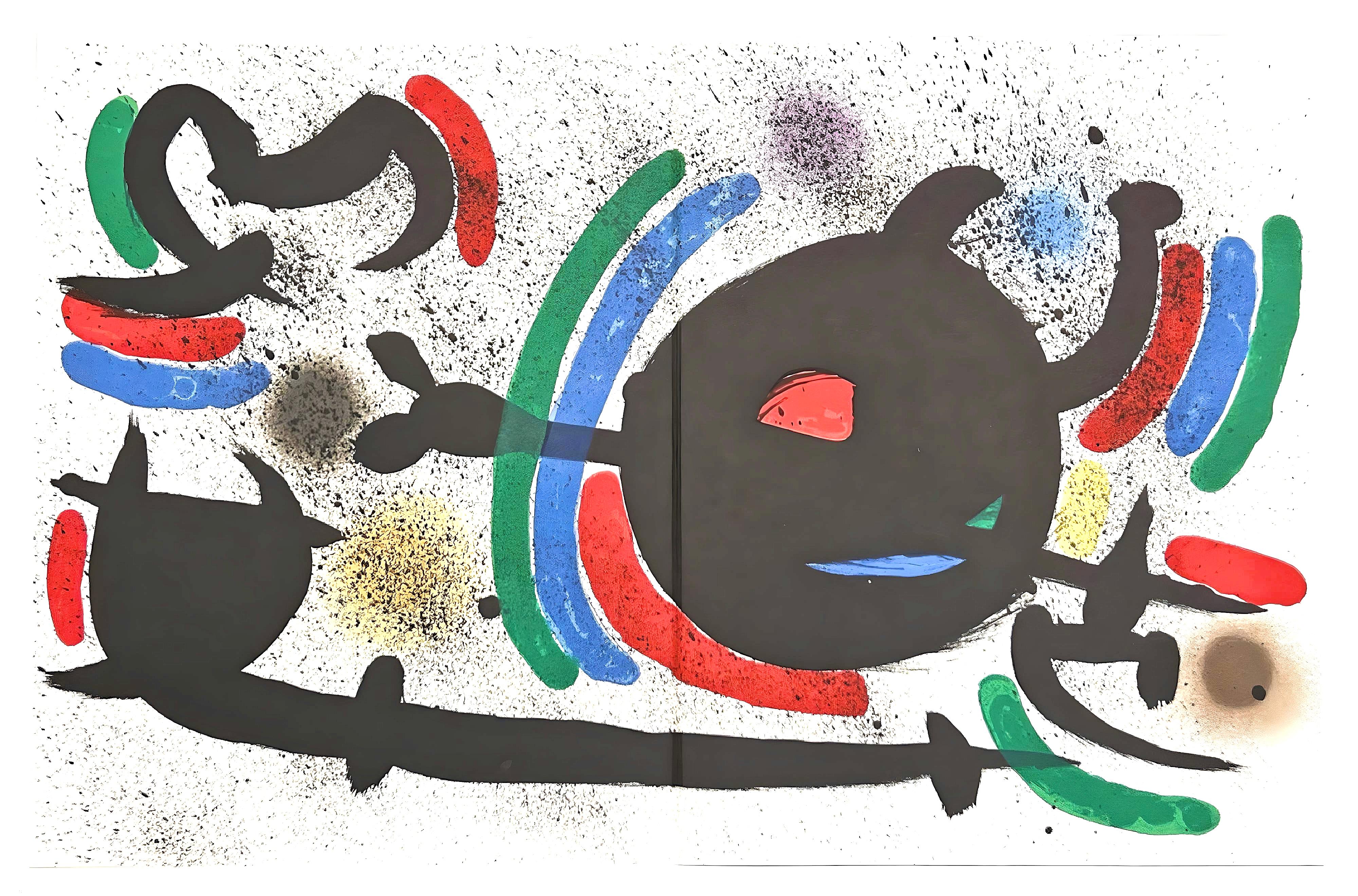 Lithograph on vélin de Rives paper. Inscription: Unsigned and unnumbered, as issued. Good condition, with centerfold, as issued. Notes: From the volume, Joan Miró Litógrafo I. Published by Ediciones Poligrafa, S.A., Barcelona; printed by Mourlot