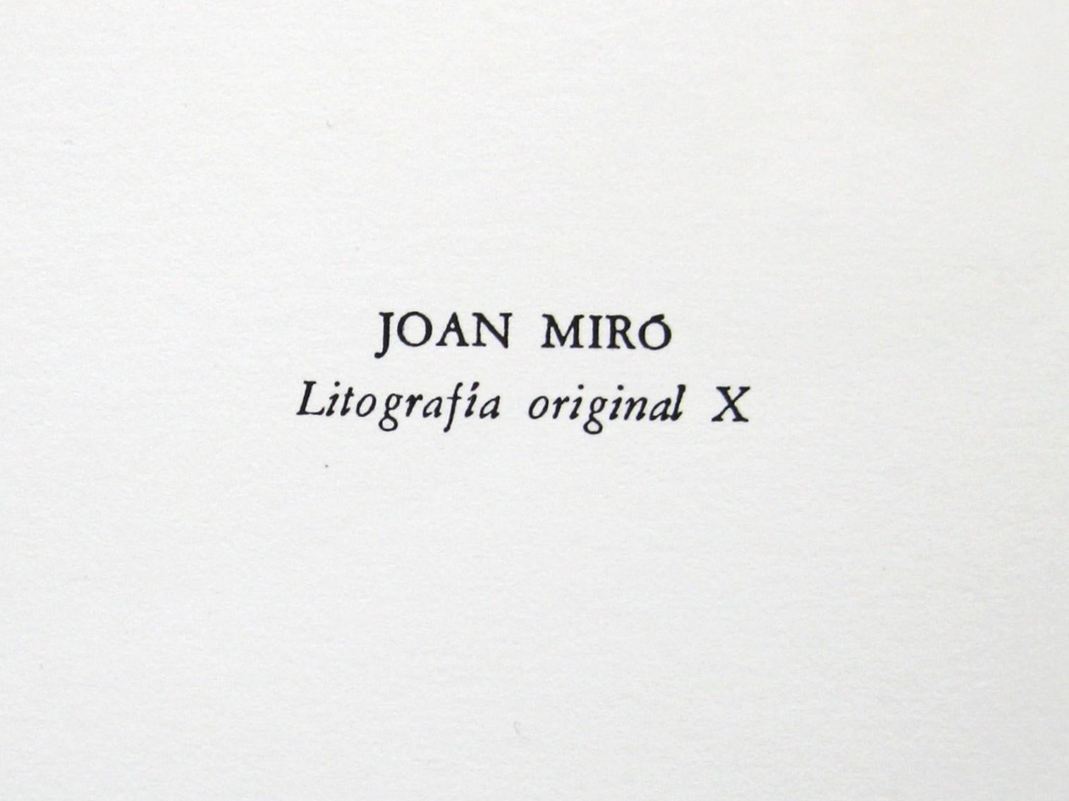 Miró, Litógrafia original X (Cramer 160; Mourlot 866), Litógrafo I (after) For Sale 1
