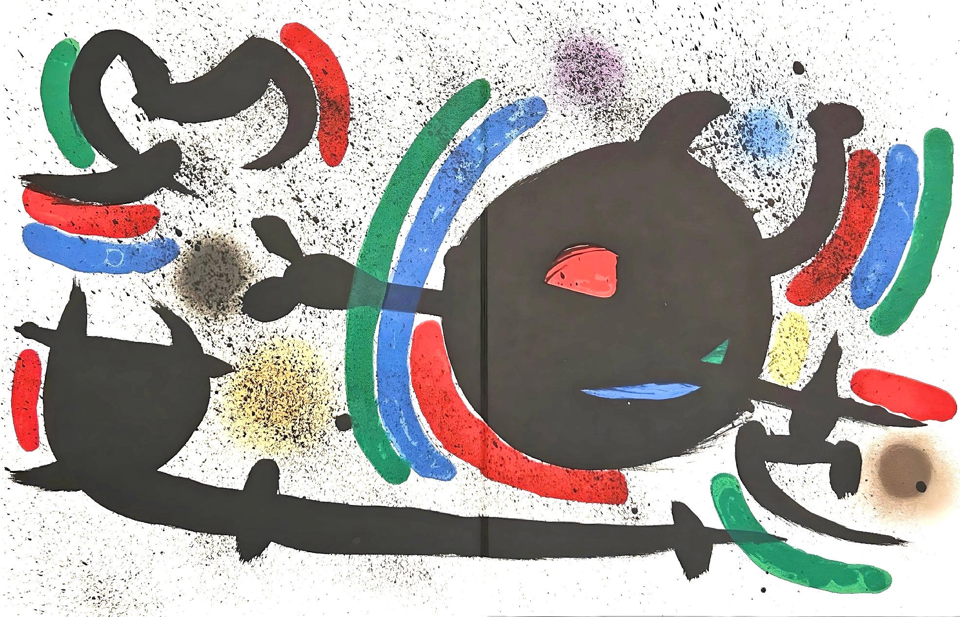 Joan Miró Abstract Print - Miró, Litógrafia original X (Cramer 160; Mourlot 866), Litógrafo I (after)