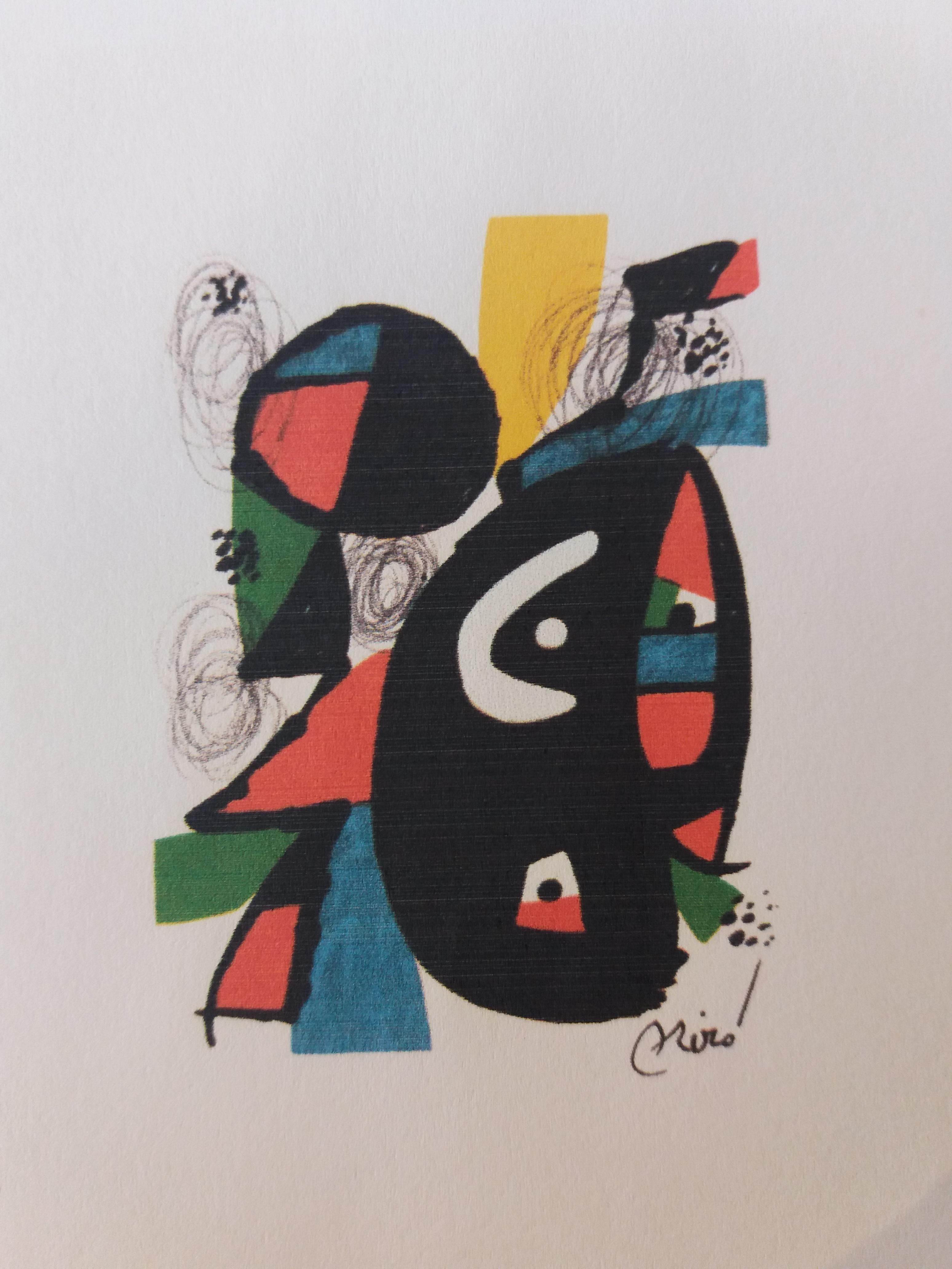 Joan Miró Abstract Print - MIRO Little La melodie acide. original lithograph painting. 