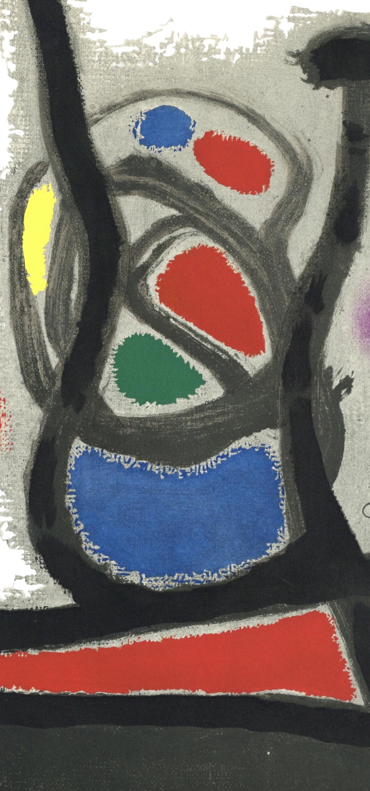 Miró, L'Oiseau solaire, L'Oiseau lunaire, Étincelles (C. 117; D. 447-48) (después) - Print de Joan Miró