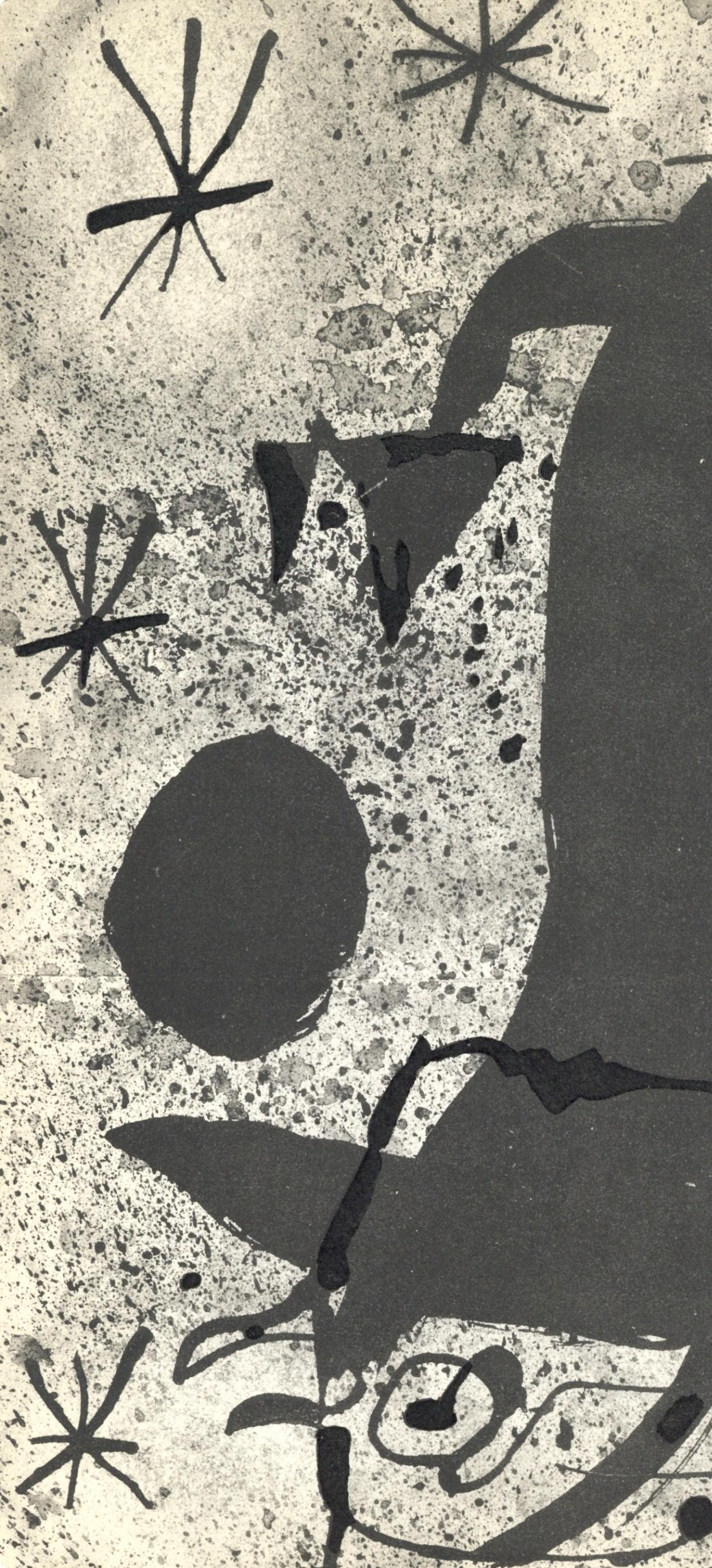 Miró, L'Oiseau solaire, L'Oiseau lunaire, Étincelles (C. 117; D. 447-48) (dopo) - Print di Joan Miró