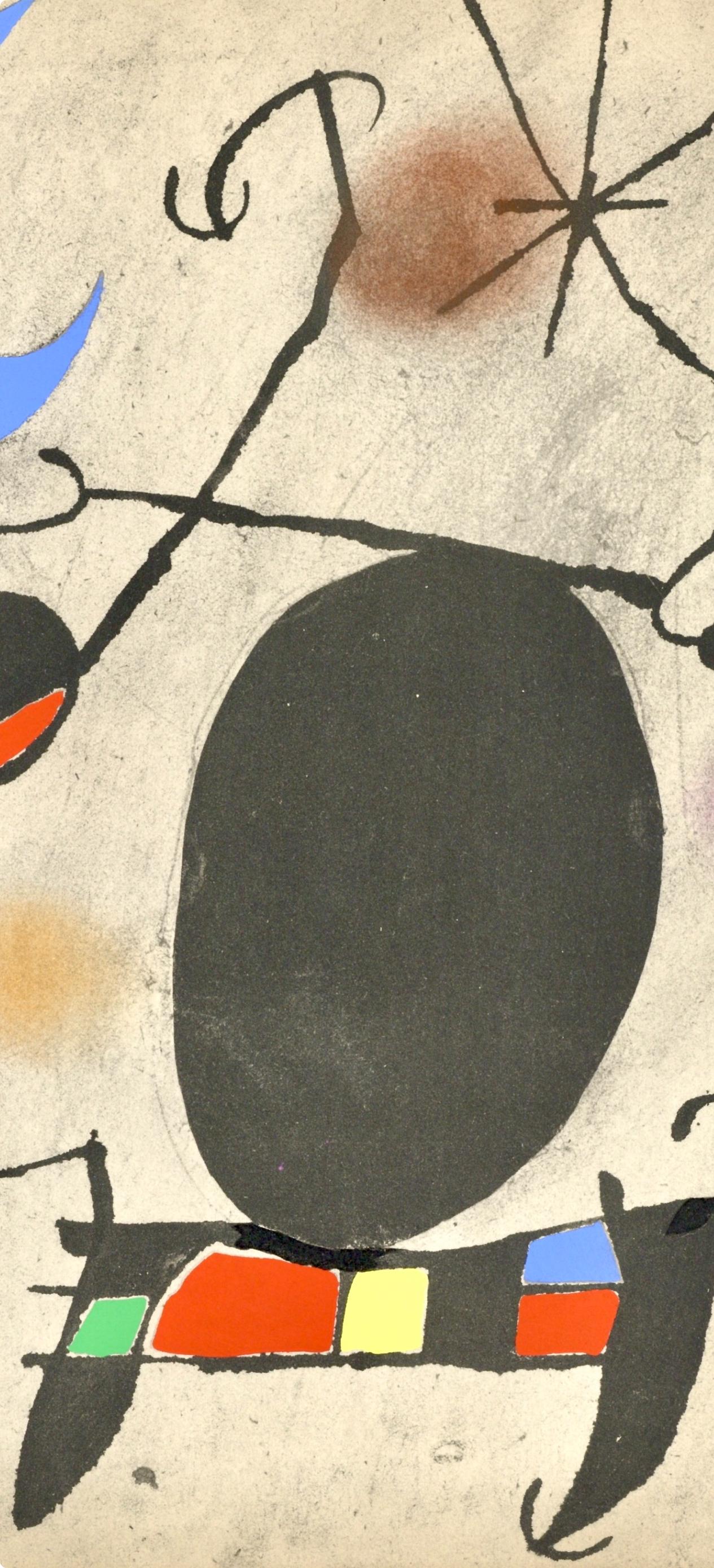 Miró, L'Oiseau solaire, L'Oiseau lunaire, Étincelles (C. 117; D. 447-48) (después) - Print Surrealista de Joan Miró