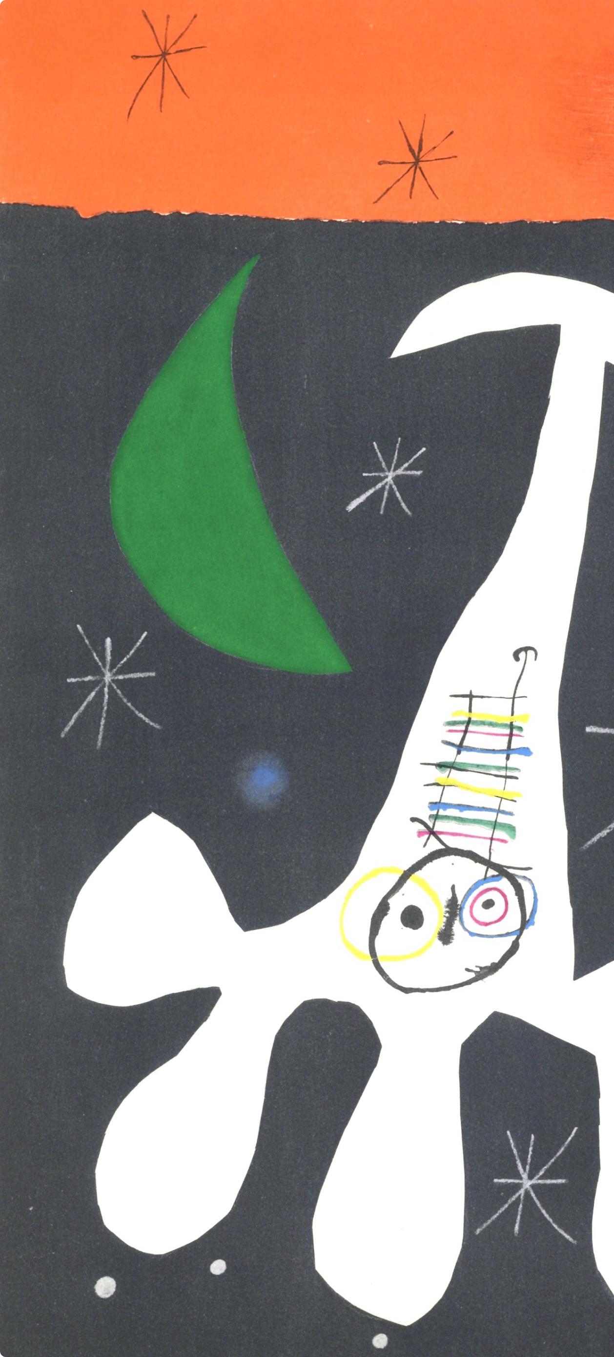Miró, L'Oiseau solaire, L'Oiseau lunaire, Étincelles (C. 117; D. 447-48) (después) - Print Surrealista de Joan Miró