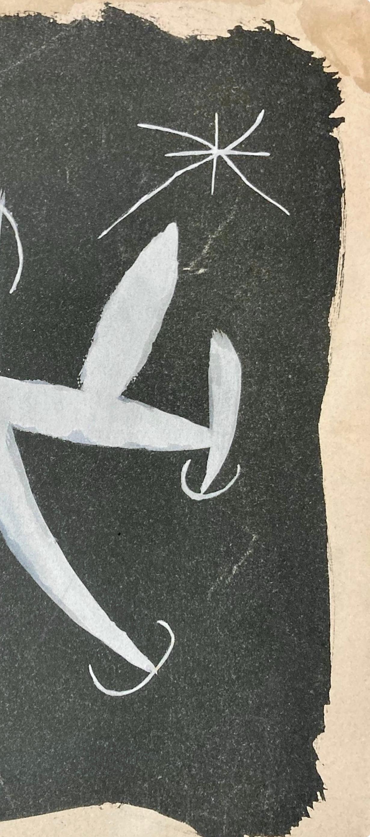 Miró, L'Oiseau solaire, L'Oiseau lunaire, Étincelles (C. 117; D. 447-48) (después) - Print Surrealista de Joan Miró