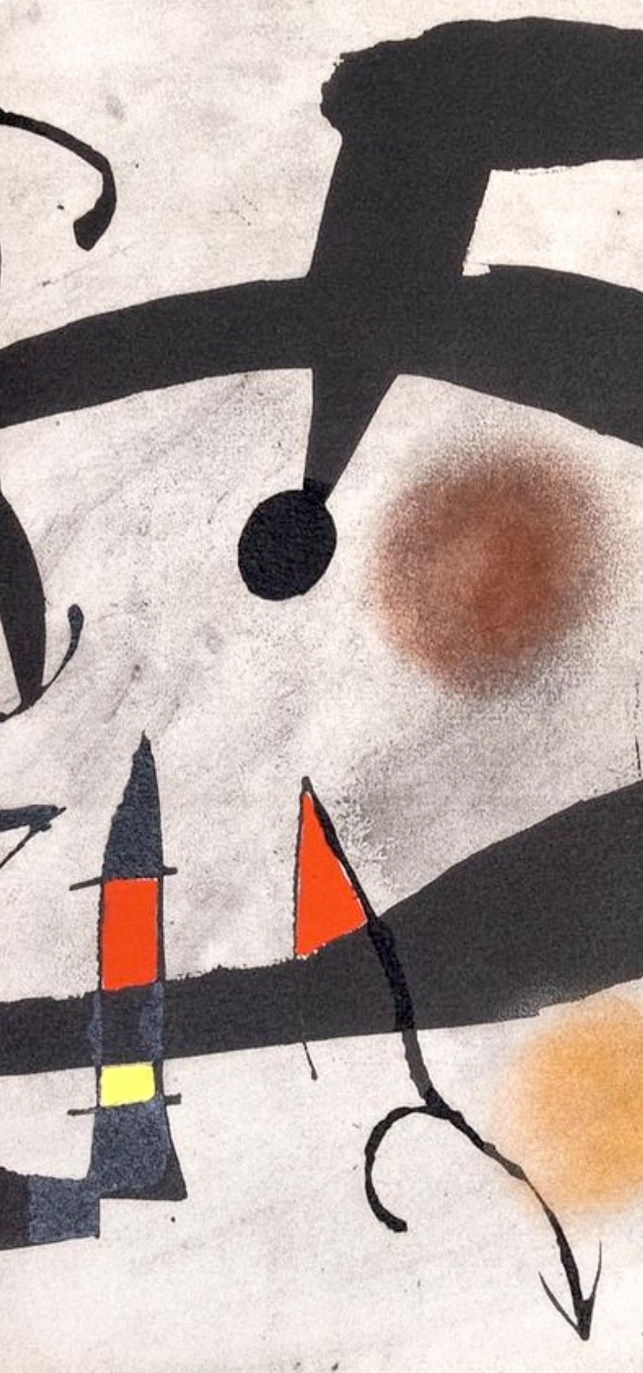 Miró, L'Oiseau solaire, L'Oiseau lunaire, Étincelles (C. 117; D. 447-48) (después) - Print Surrealista de Joan Miró