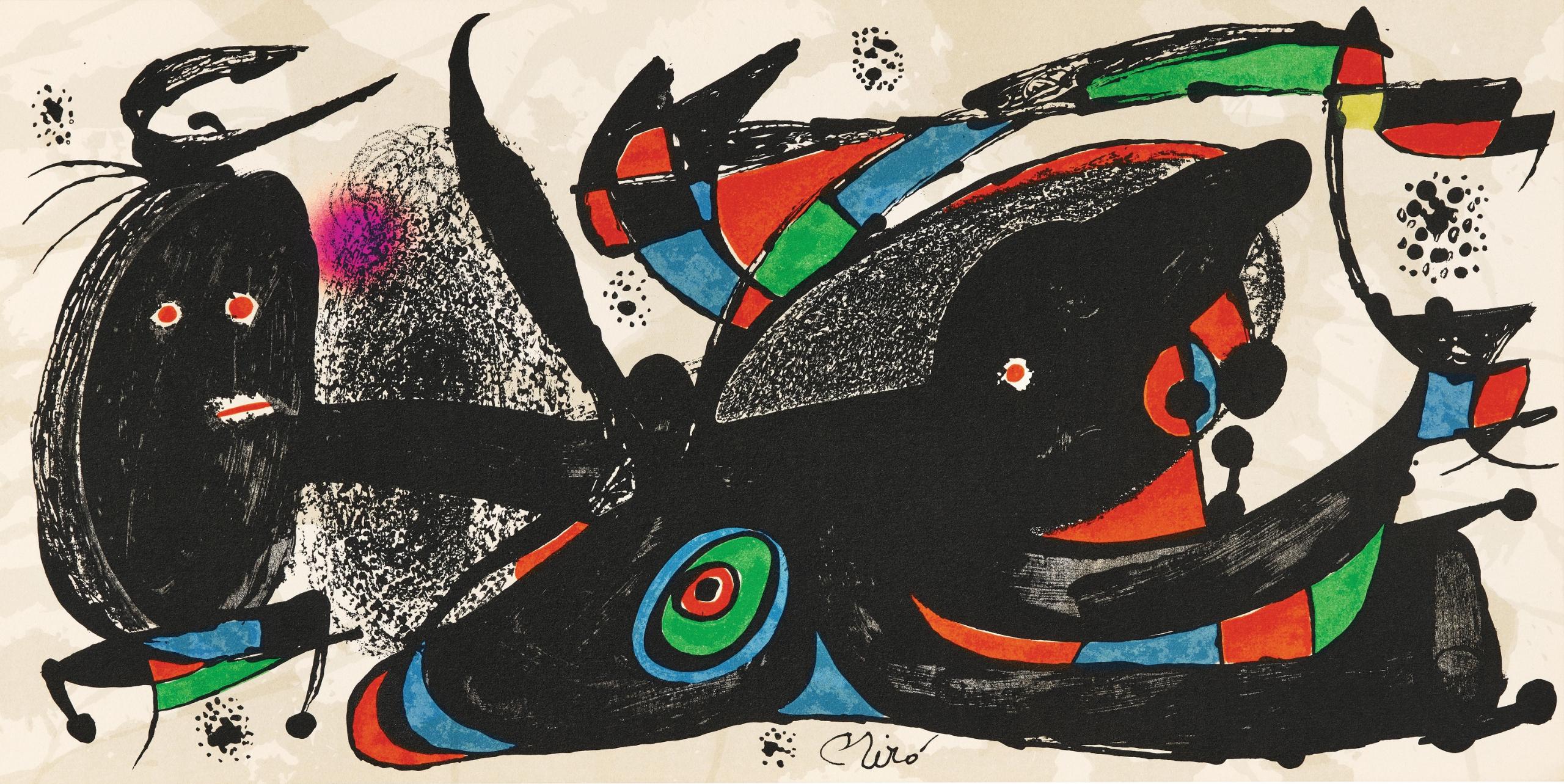 Joan Miró Abstract Print - Miró, Miró as Sculptor (Cramer 225; Mourlot 940) (after)