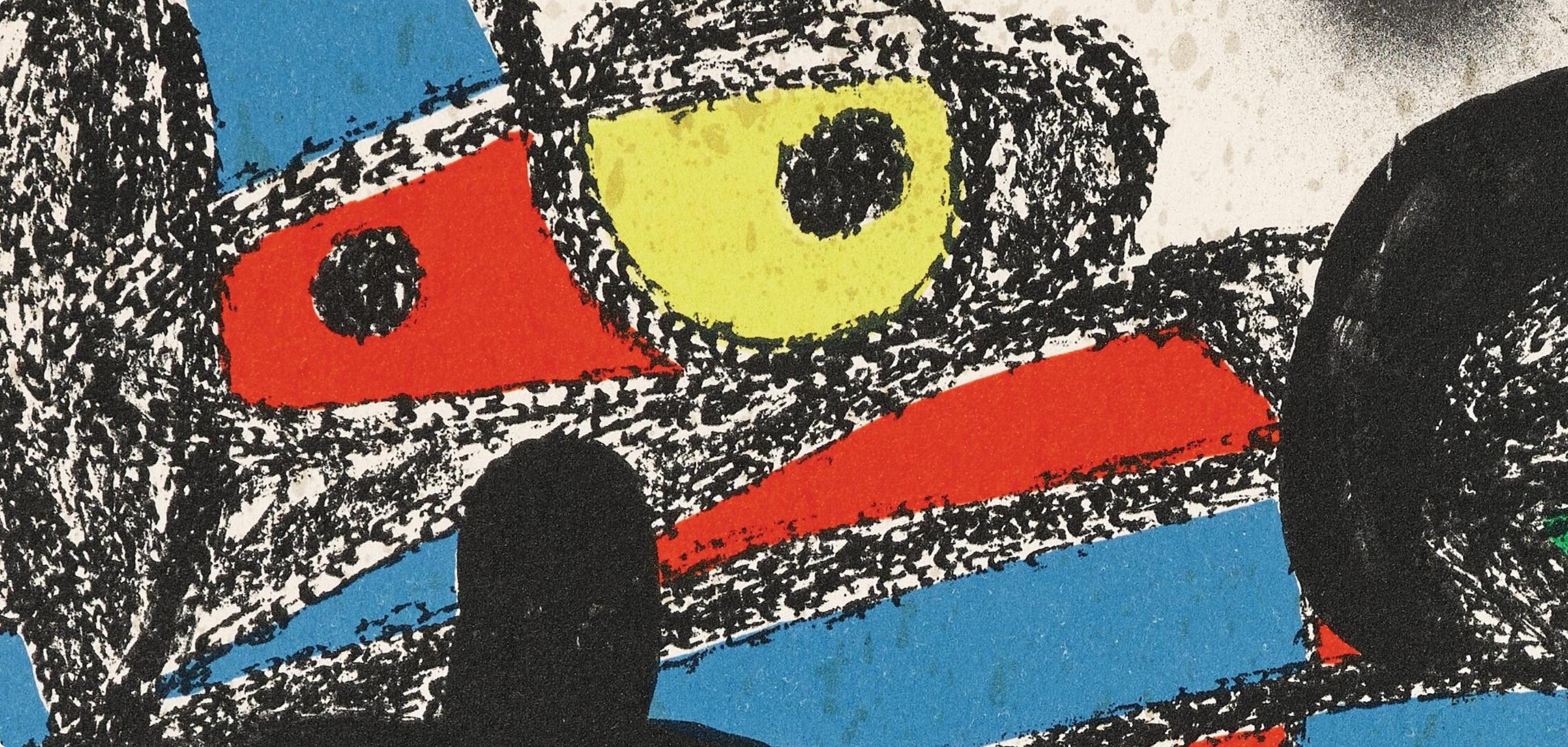 Miró, Miró Escultor (Cramer 192; Mourlot 935) (after) - Beige Abstract Print by Joan Miró