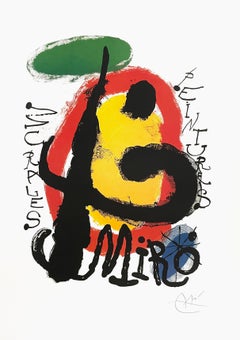 Vintage Miro, Murales Peintures, 1961 Galerie Maeght