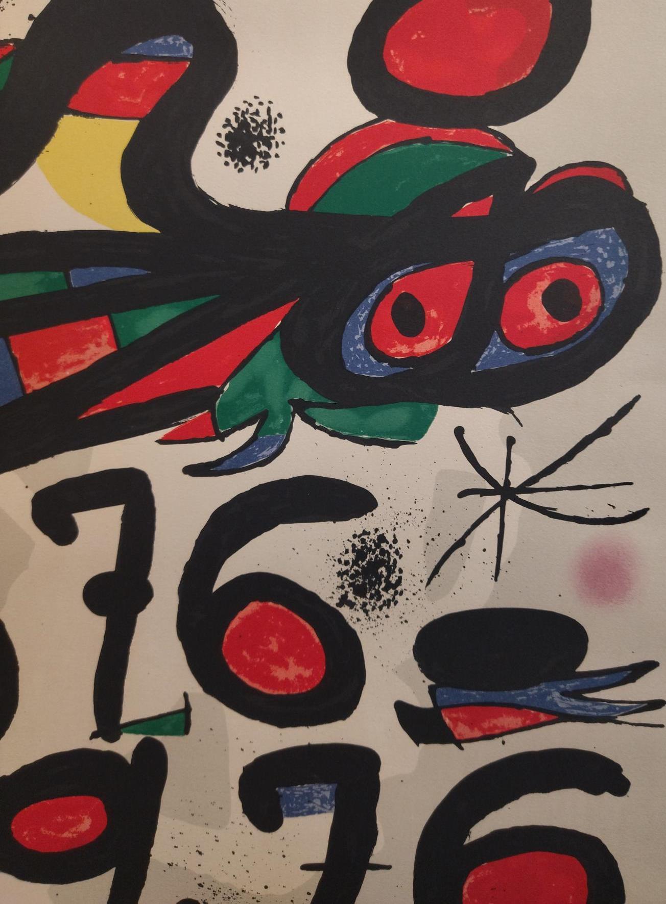 Miro   Numbers  Letters  Red  Black  Vertical CENTRE EXCURSIONISTA. LITOGRAFIA For Sale 1