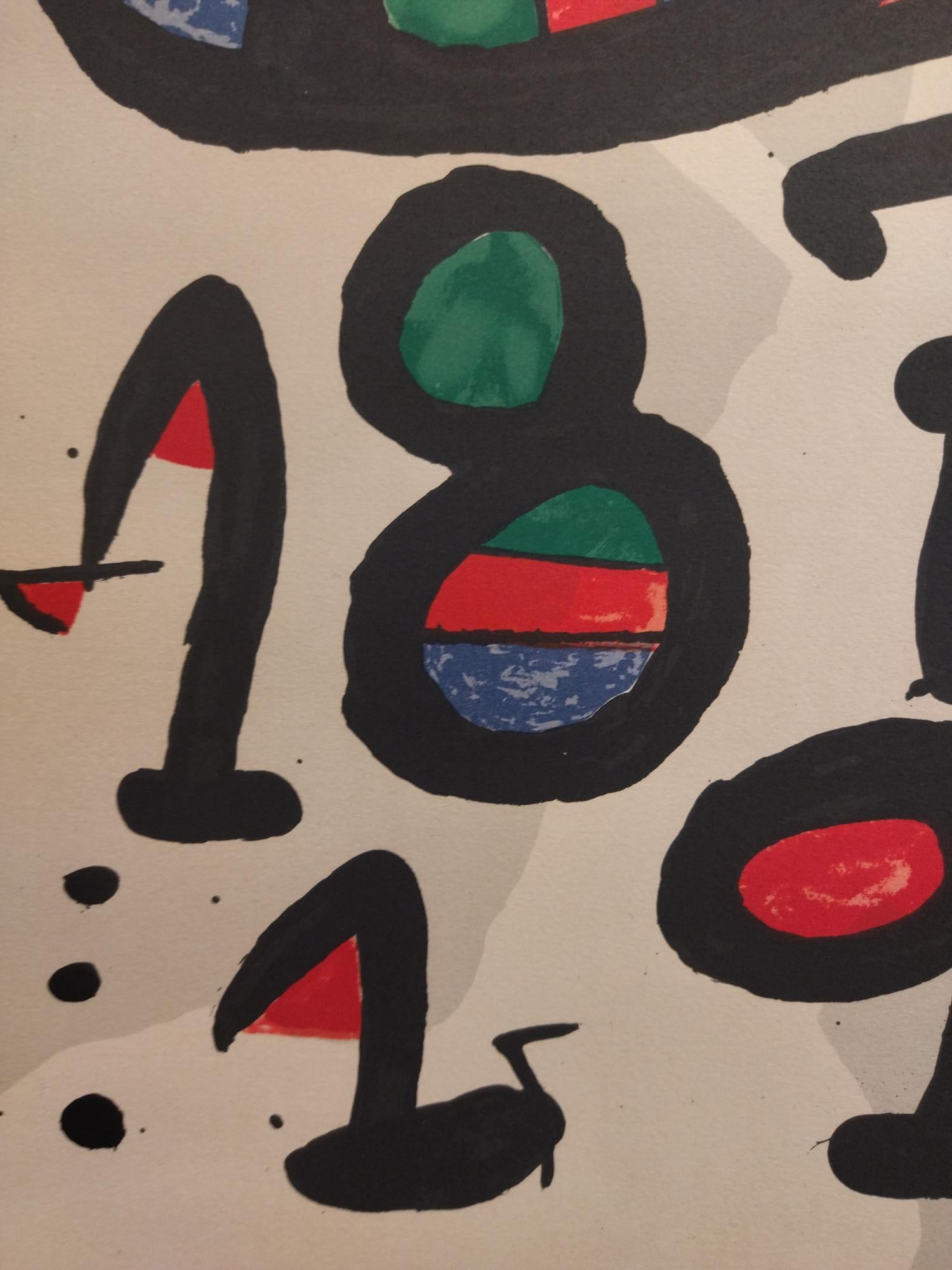 Miro   Numbers  Letters  Red  Black  Vertical CENTRE EXCURSIONISTA. LITOGRAFIA For Sale 3