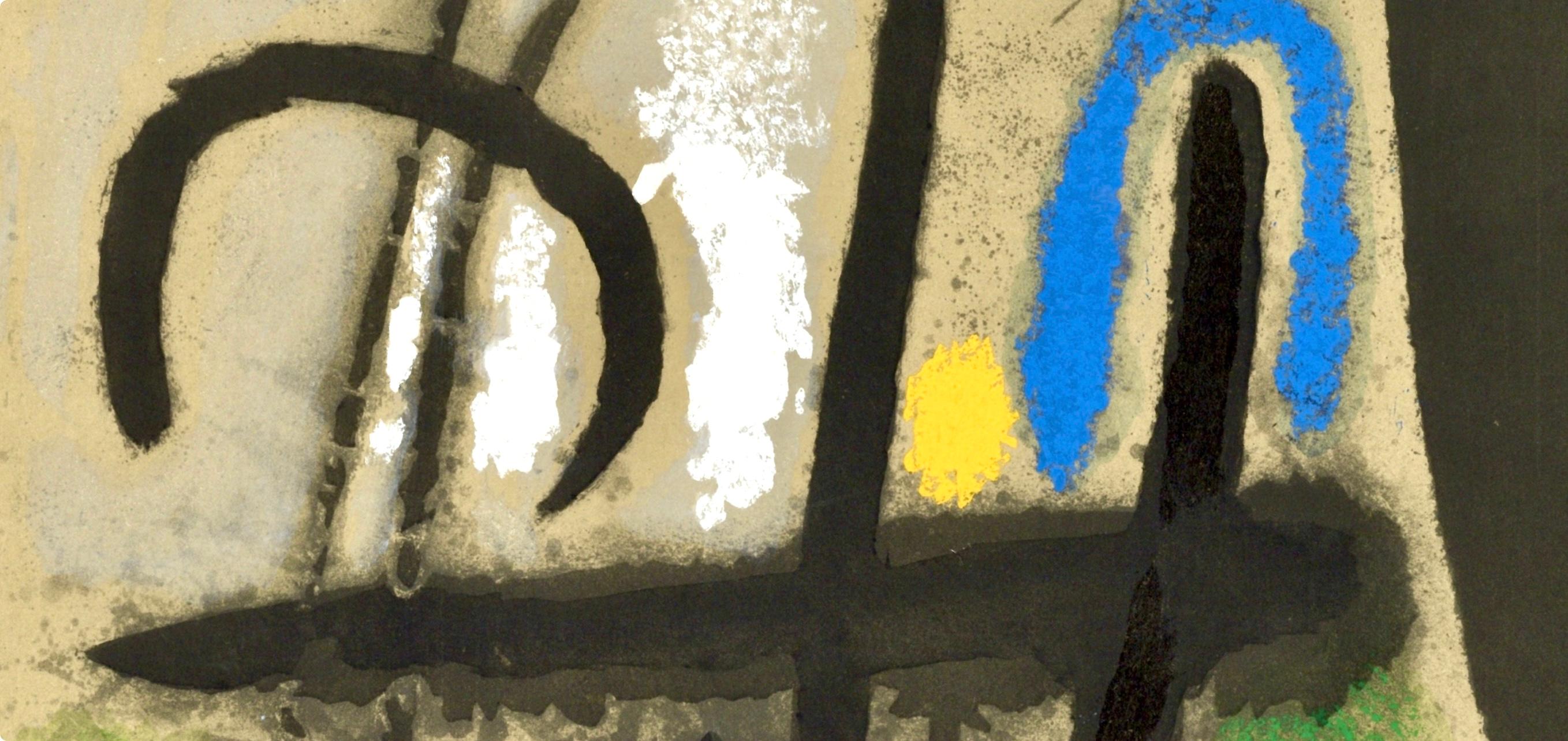 Miró, Oiseaux dans un paysage (Cramer 103; Mourlot 382-383), Cartones (después) - Print de Joan Miró