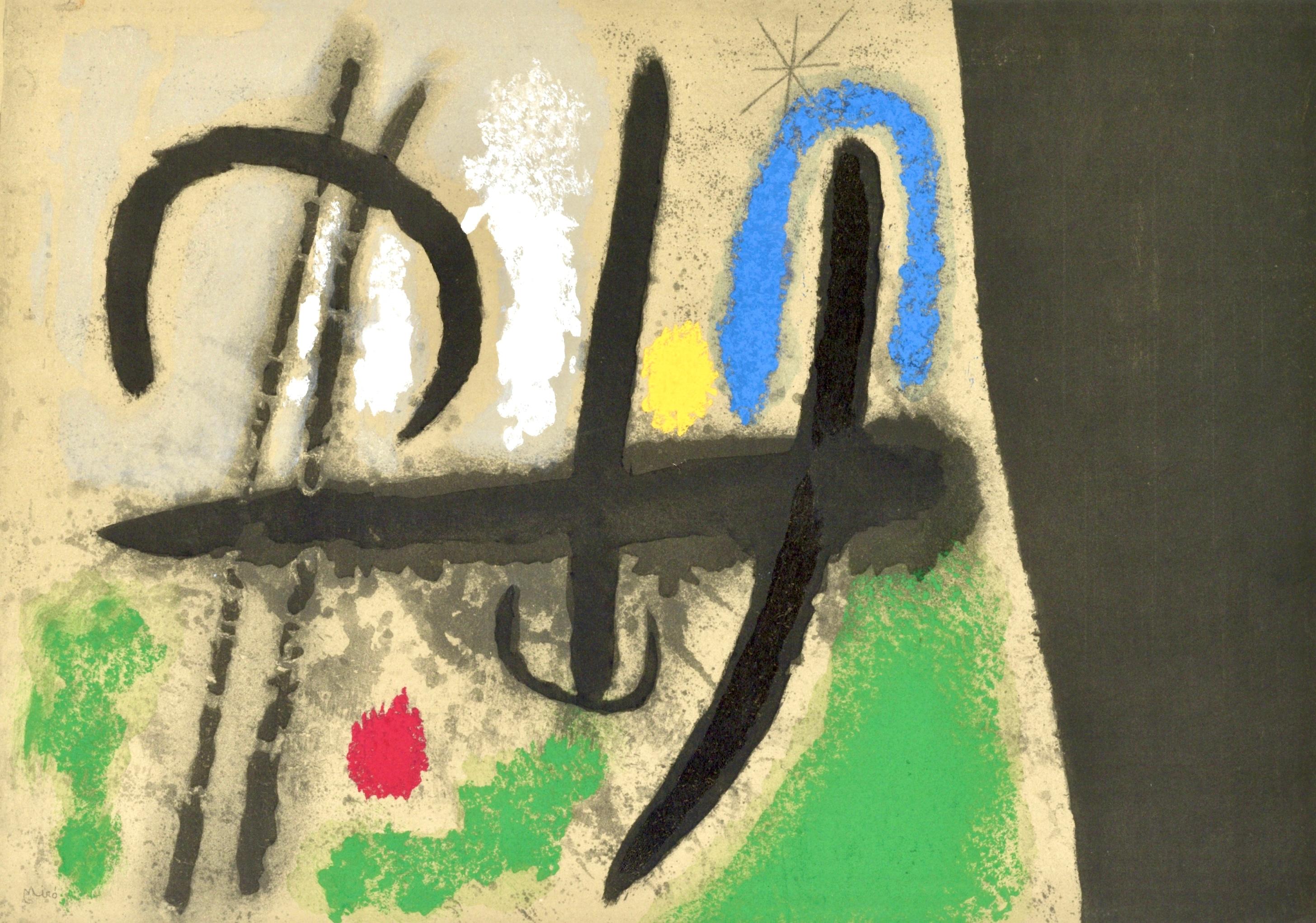 Miró, Oiseaux dans un paysage (Dan Cramer 103; Mourlot 382-383), Cartones (dopo)