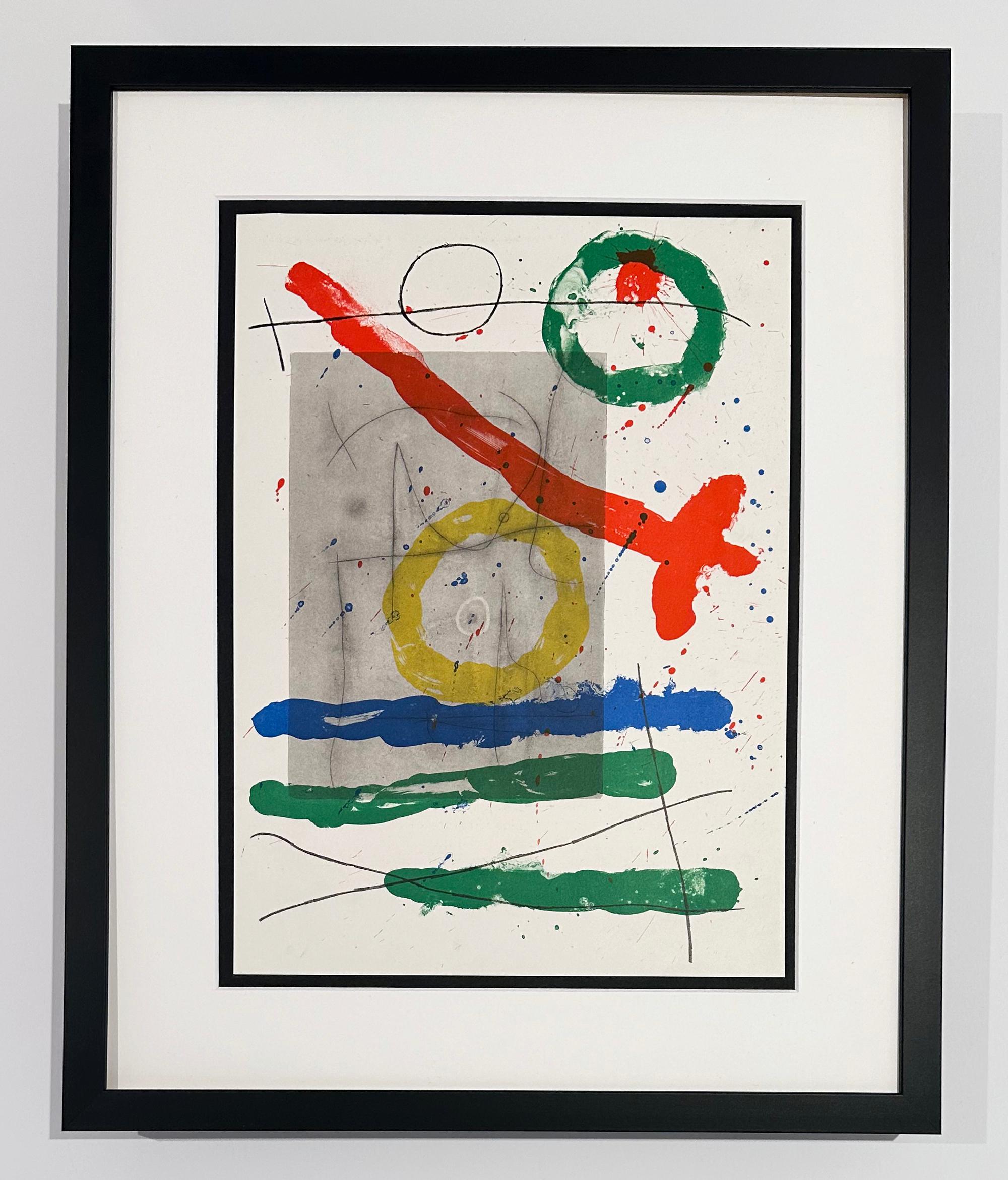 Plate 15, from 1965 Peintures sur Cartons - Print by Joan Miró