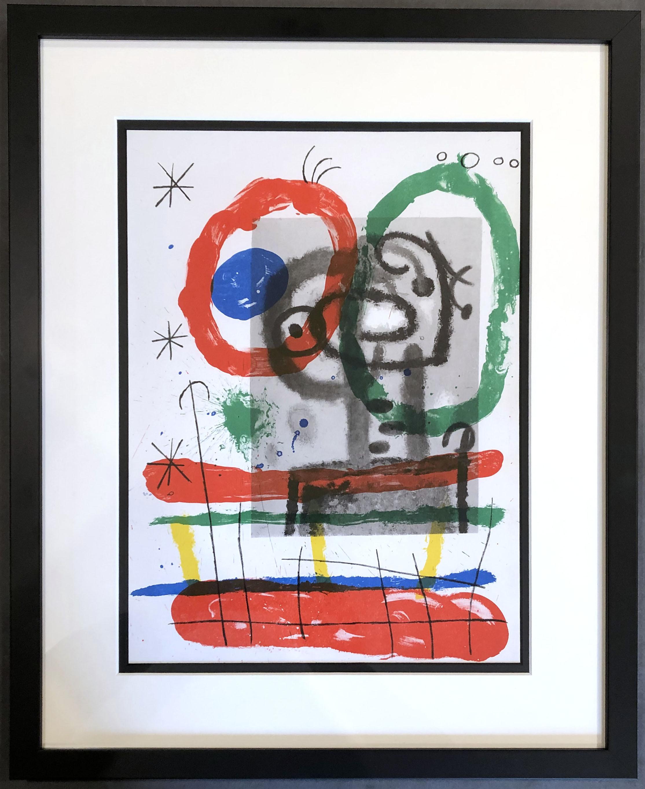 Platte 10, aus 1965 Peintures sur Cartons – Print von Joan Miró