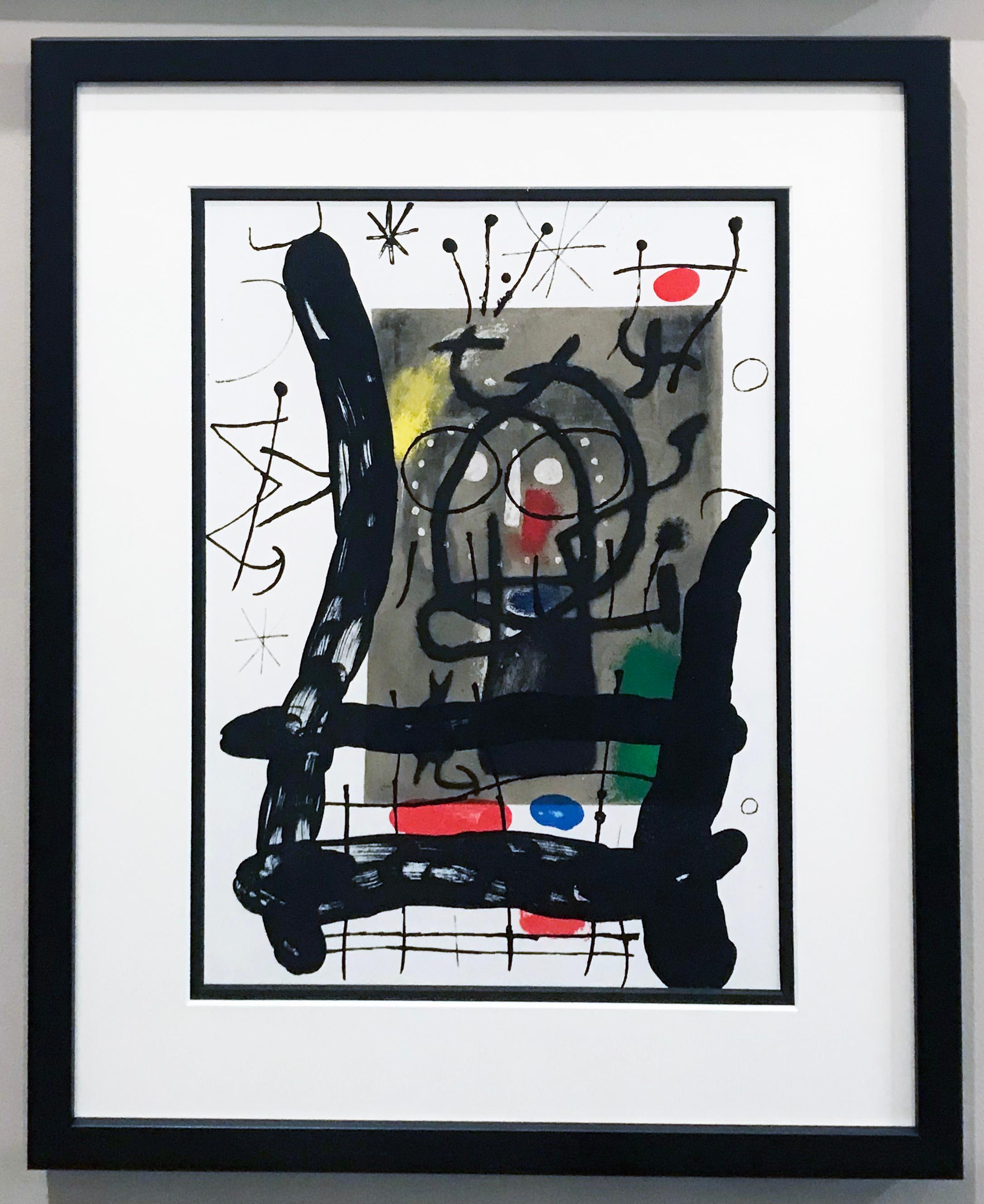 Plate 18, from 1965 Peintures sur Cartons - Print by Joan Miró
