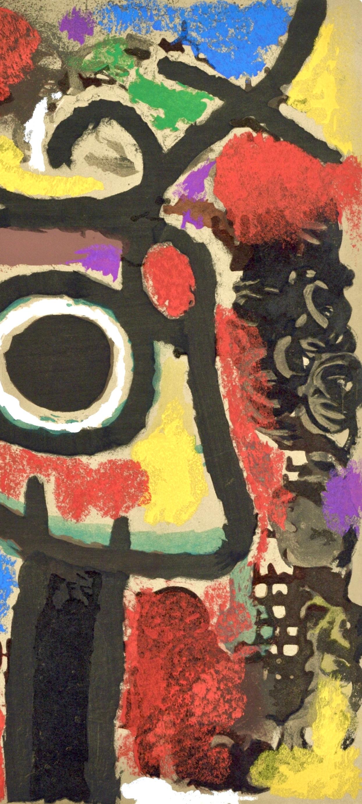 Miró, Personnage et oiseau (Cramer 103; Mourlot 382-383), Cartones (después) - Print Surrealista de Joan Miró
