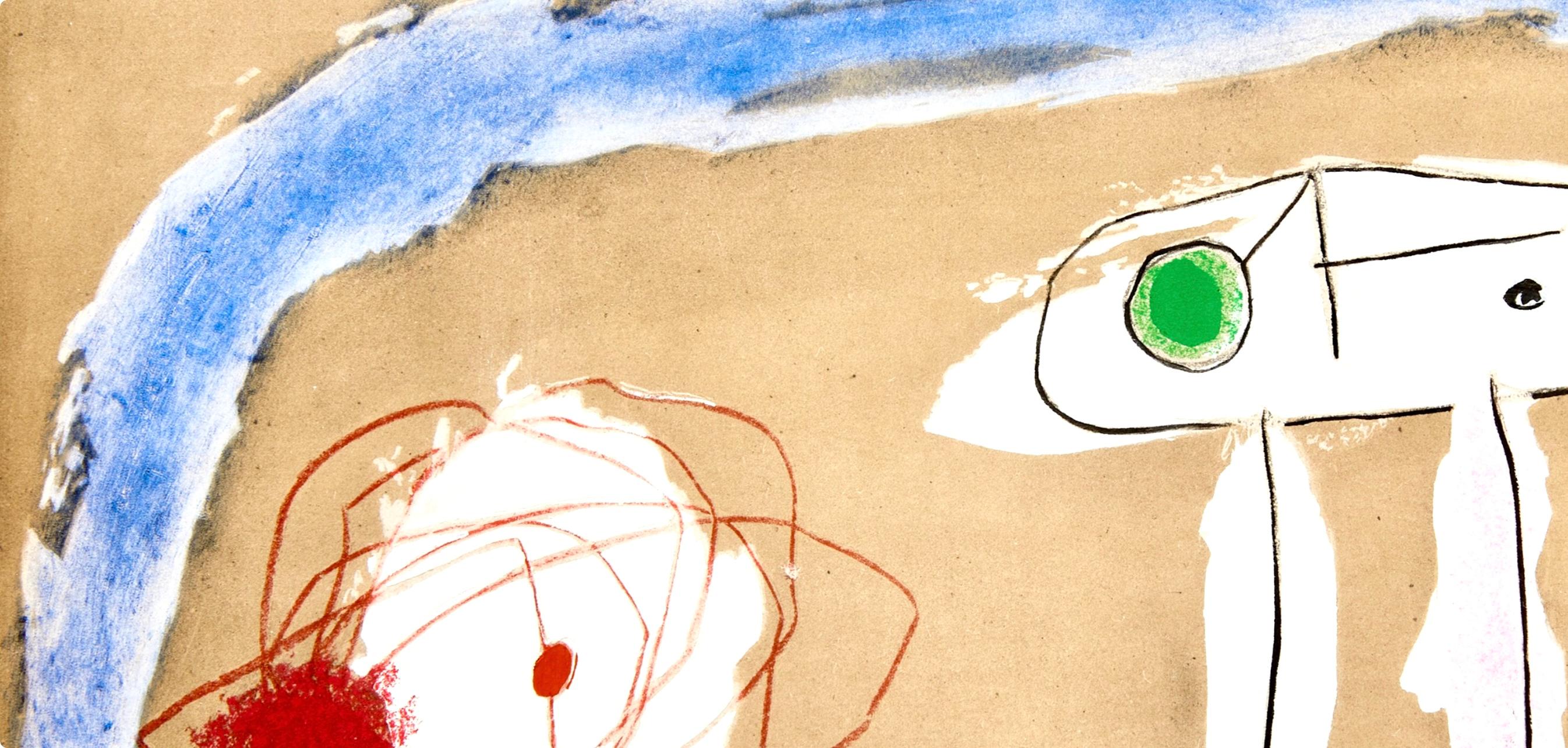 Miró, Personnages (Cramer 103; Mourlot 382-383), Cartones (después) - Print Surrealista de Joan Miró