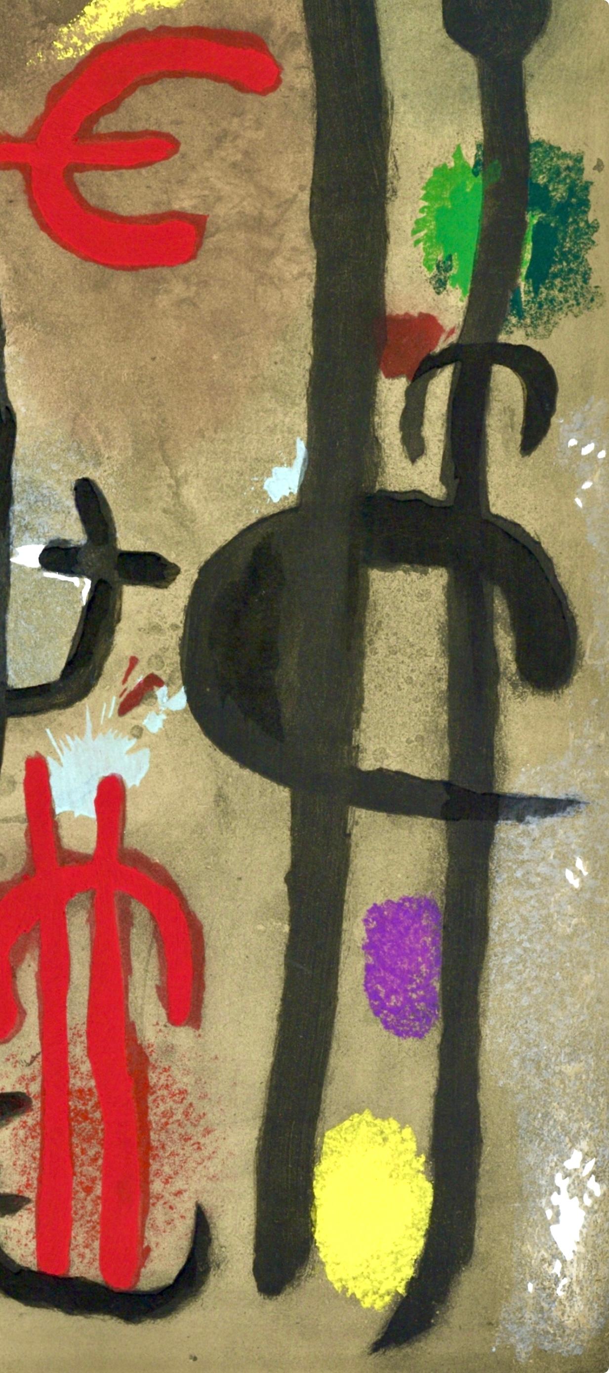 Miró, Personnages III (Cramer 103; Mourlot 382-383), Cartones (después) - Print Surrealista de Joan Miró