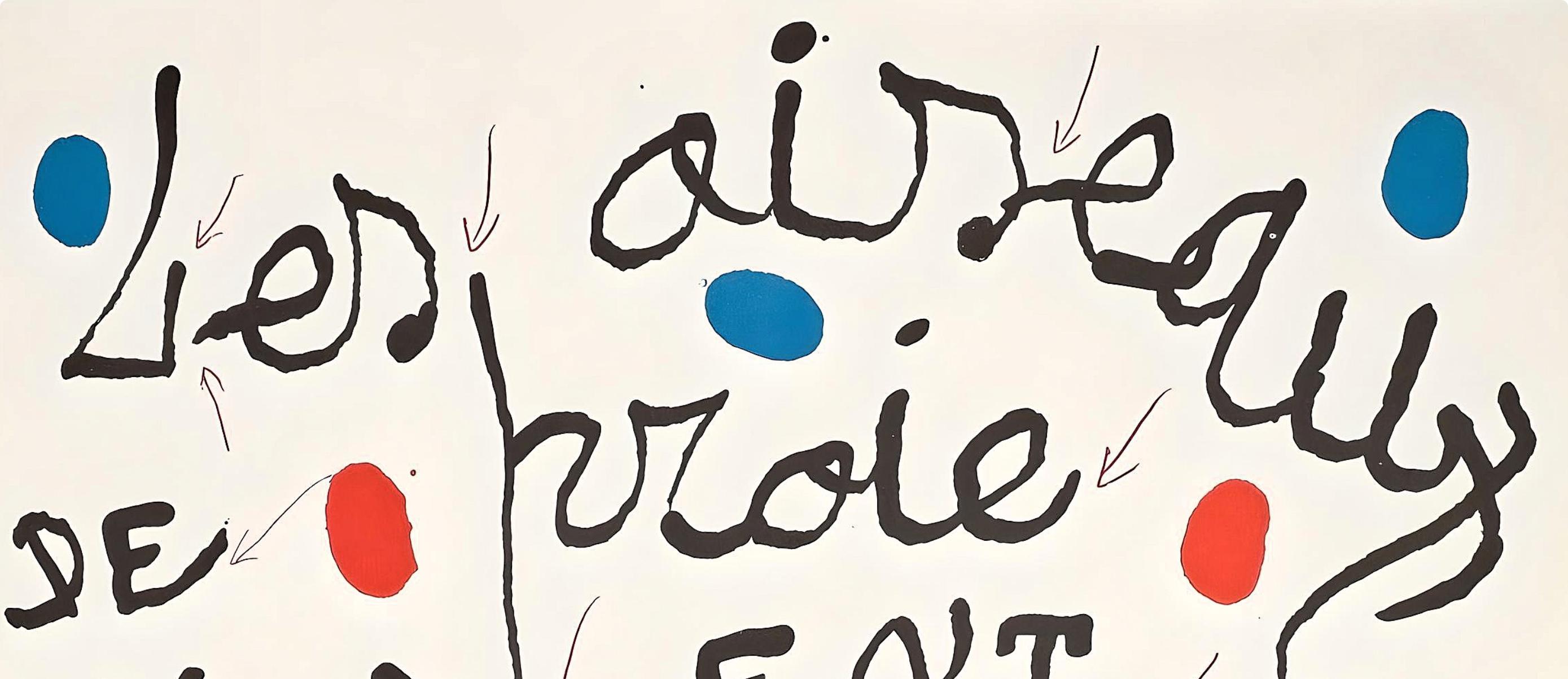 Miró, Poême pour Dorothea Tanning, XXe Siècle (after) - Print by Joan Miró