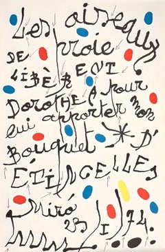 Miró, Poême pour Dorothea Tanning, XXe Siècle (d'après)