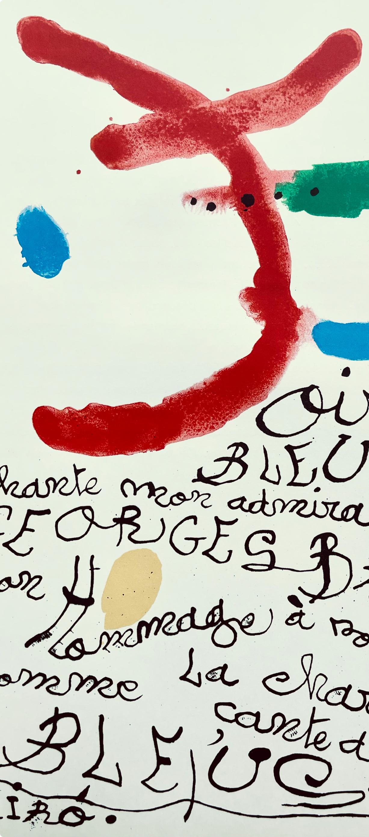 Miró, Poême pour Georges Braque (Cramer 87), Derrière le miroir (after) - Print by Joan Miró