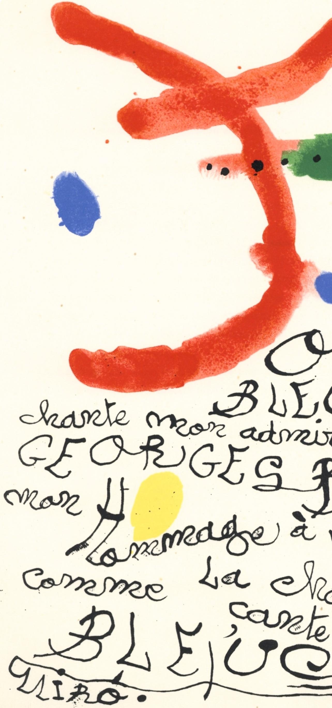 Miró, Poême pour Georges Braque (Cramer 87), Derrière le miroir (after) - Print by Joan Miró