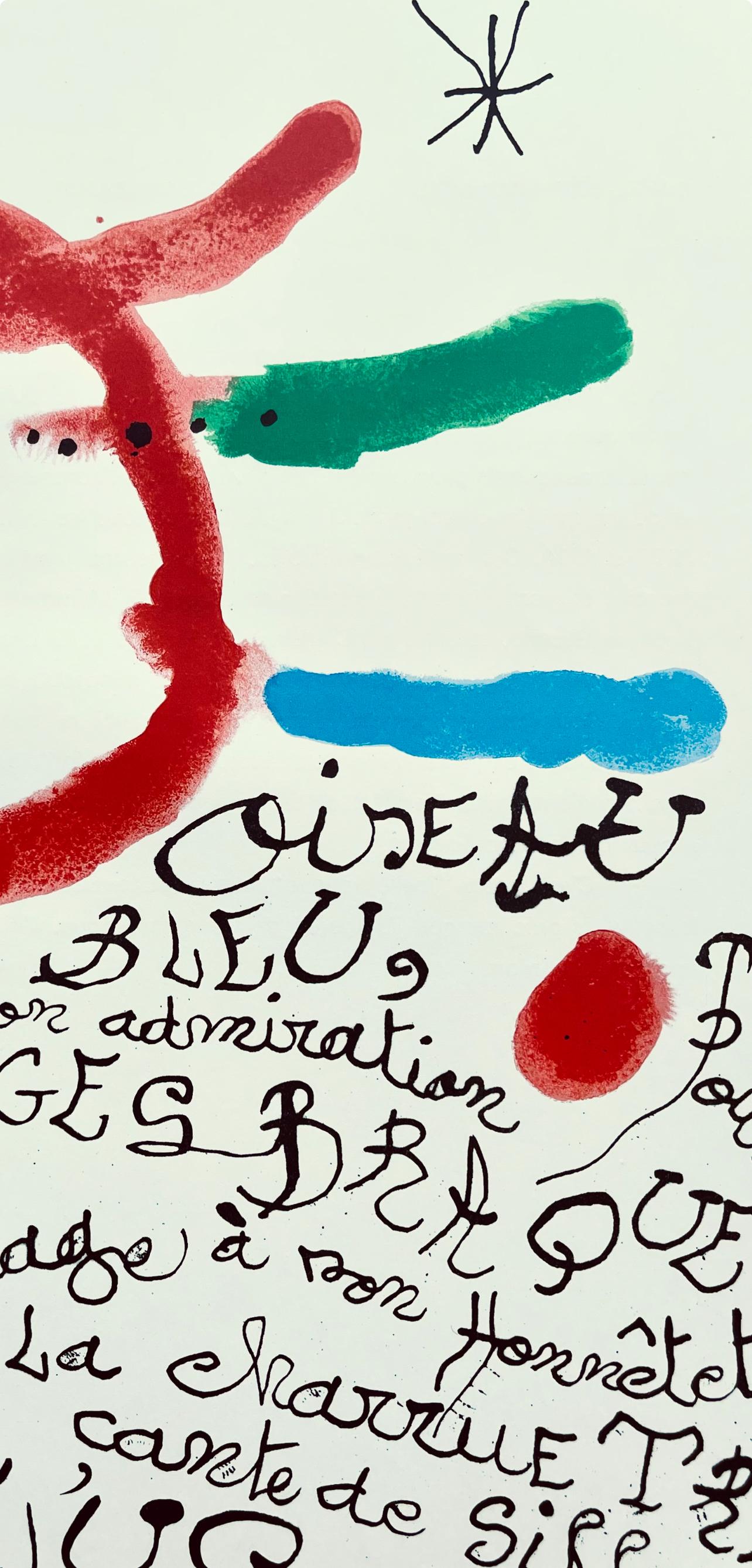 Miró, Poême pour Georges Braque (Cramer 87), Derrière le miroir (after) - Surrealist Print by Joan Miró