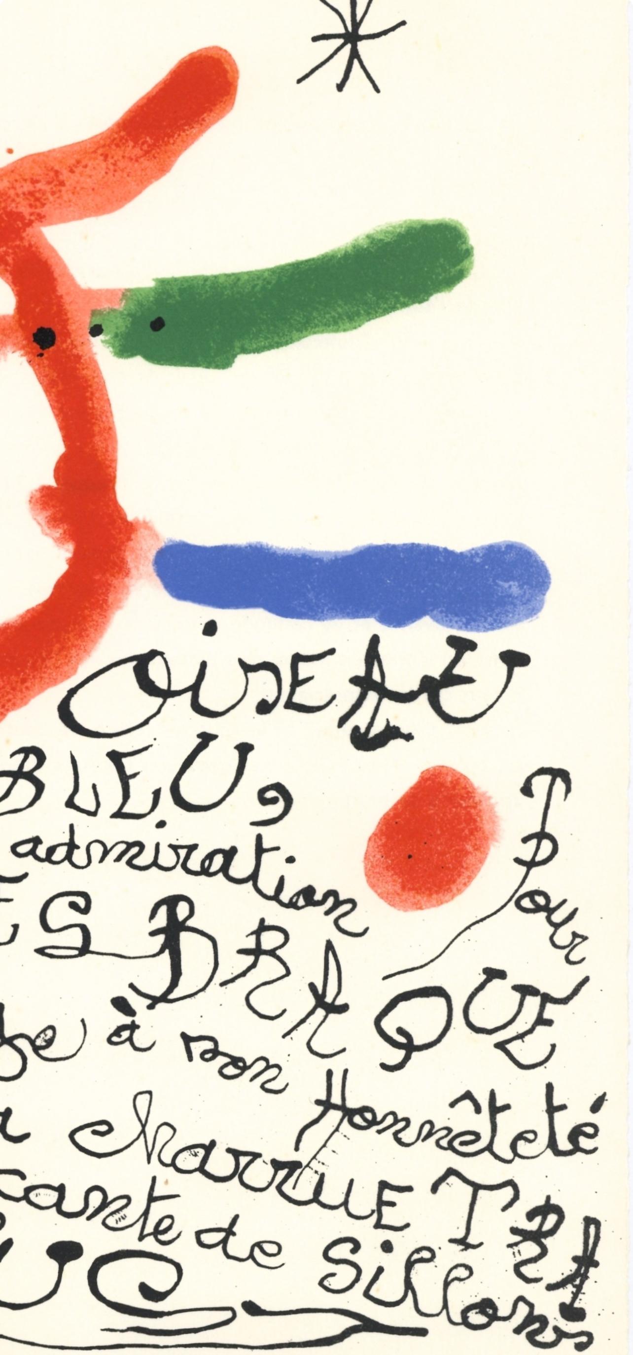 Miró, Poême pour Georges Braque (Cramer 87), Derrière le miroir (after) - Surrealist Print by Joan Miró