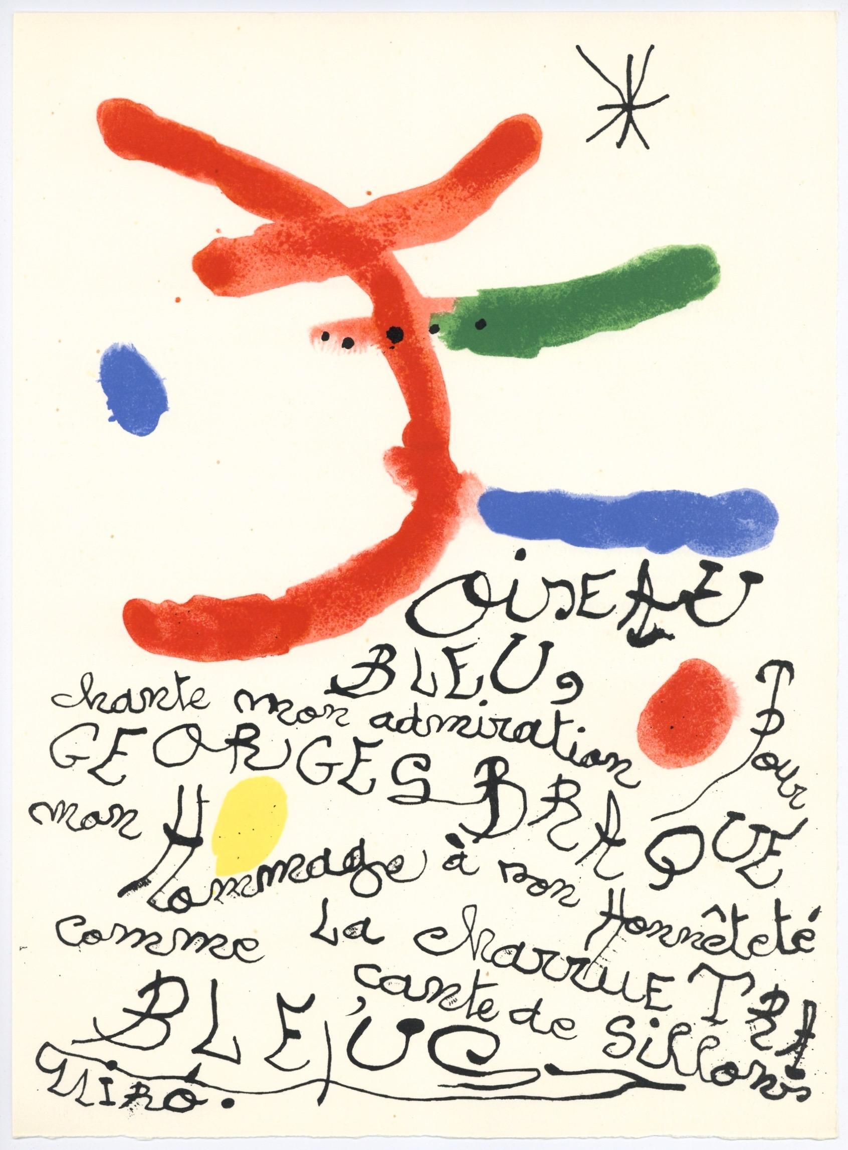 Lithograph on vélin paper. Inscription: Unsigned and unnumbered, as issued. Good condition, with centerfold, as issued. Notes: From volume, Derrière le miroir, N° 144-145-146, 1964. Published by Aimé Maeght, Éditeur, Paris; printed by Éditions