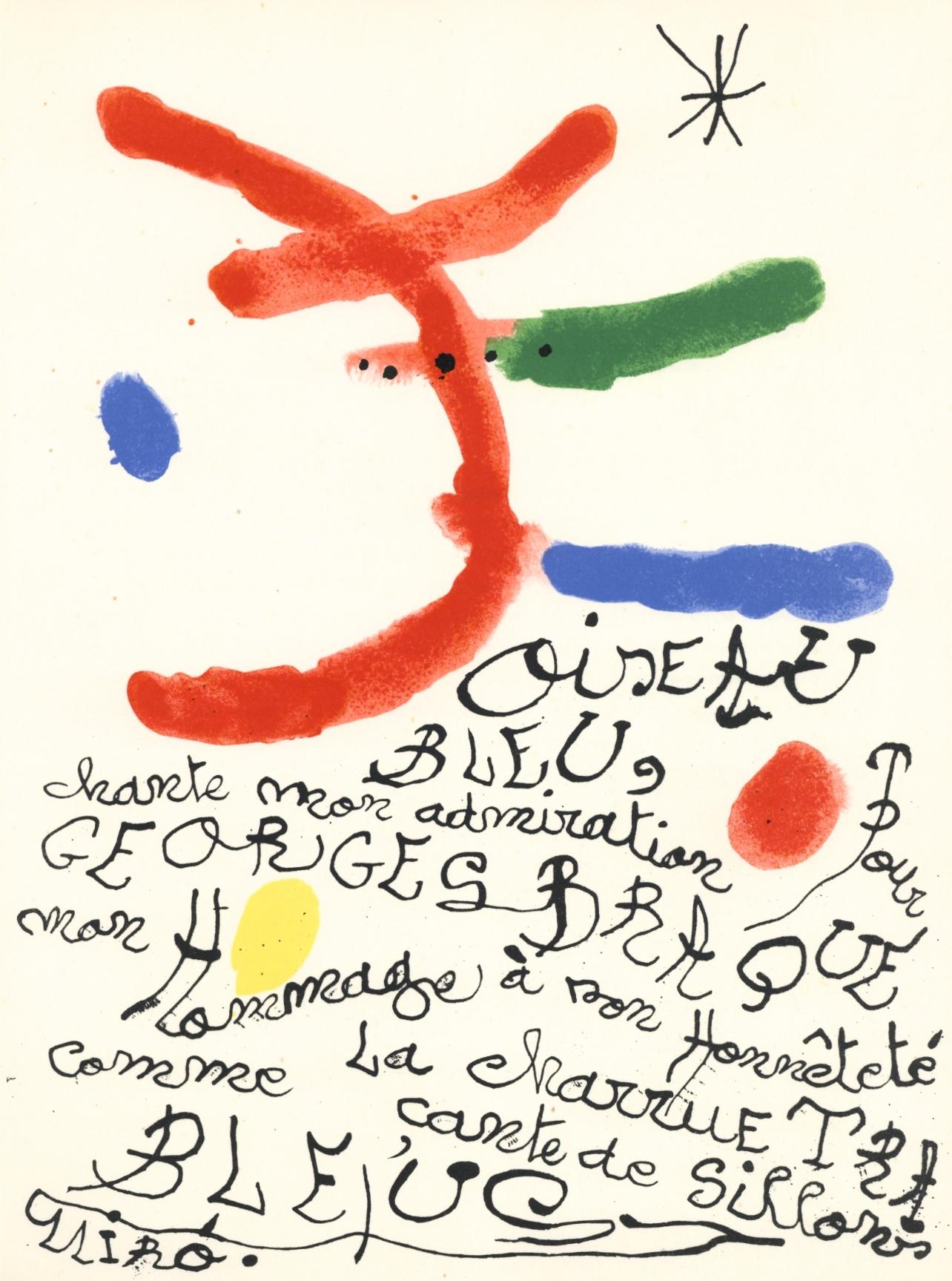 Miró, Poême pour Georges Braque (Cramer 87), Derrière le miroir (nach)