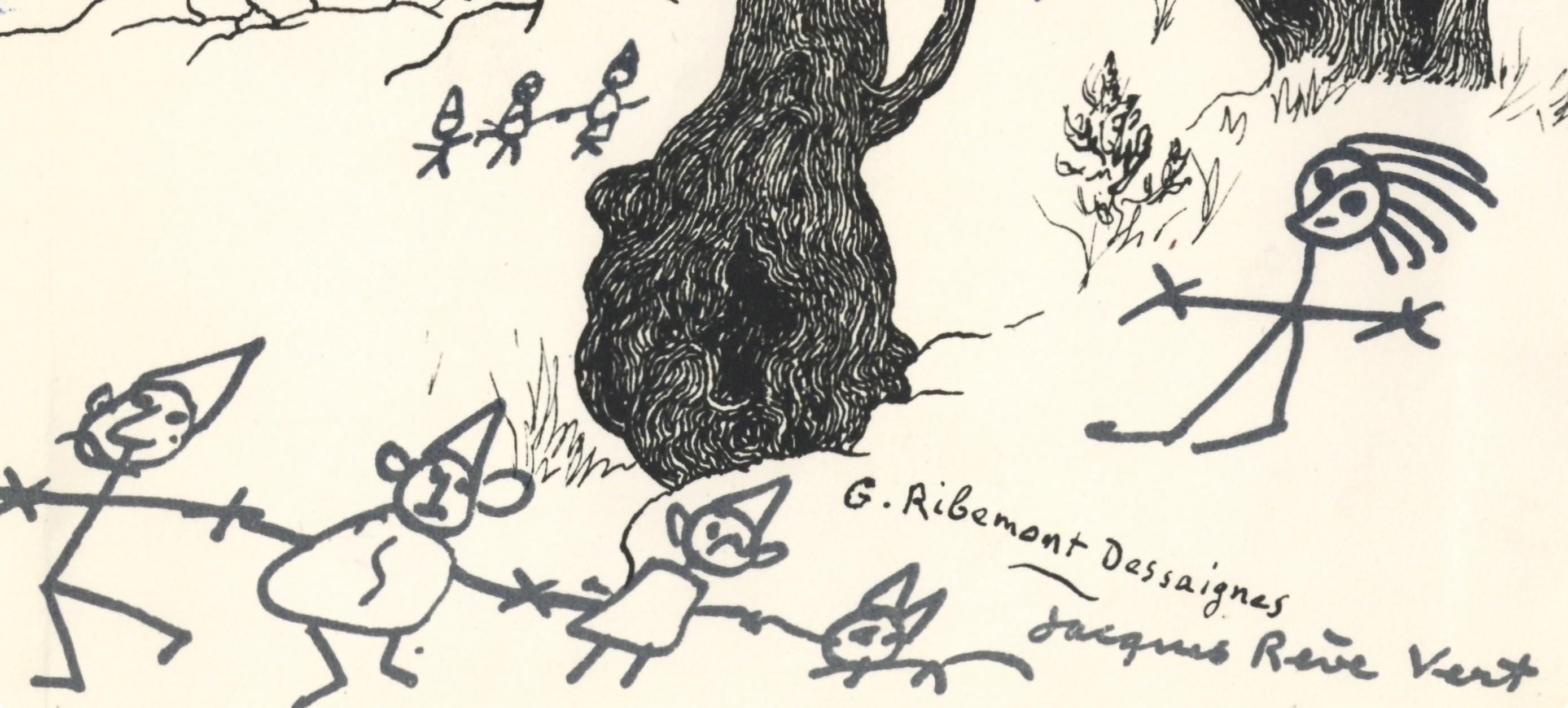 Miró, Prévert, Ribemont-Dessaignes, Composition (Mourlot 236; Cramer 39) (after) For Sale 1