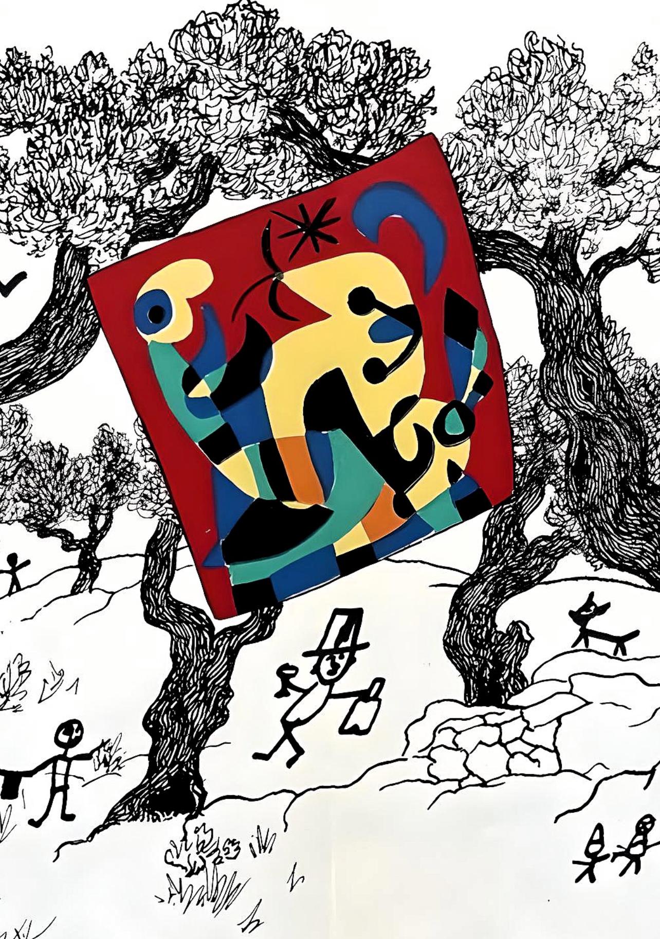 Miro, Prévert, Ribemont-Dessaignes, Composition (Mourlot 236; Cramer 39) (after) - Print by Joan Miró