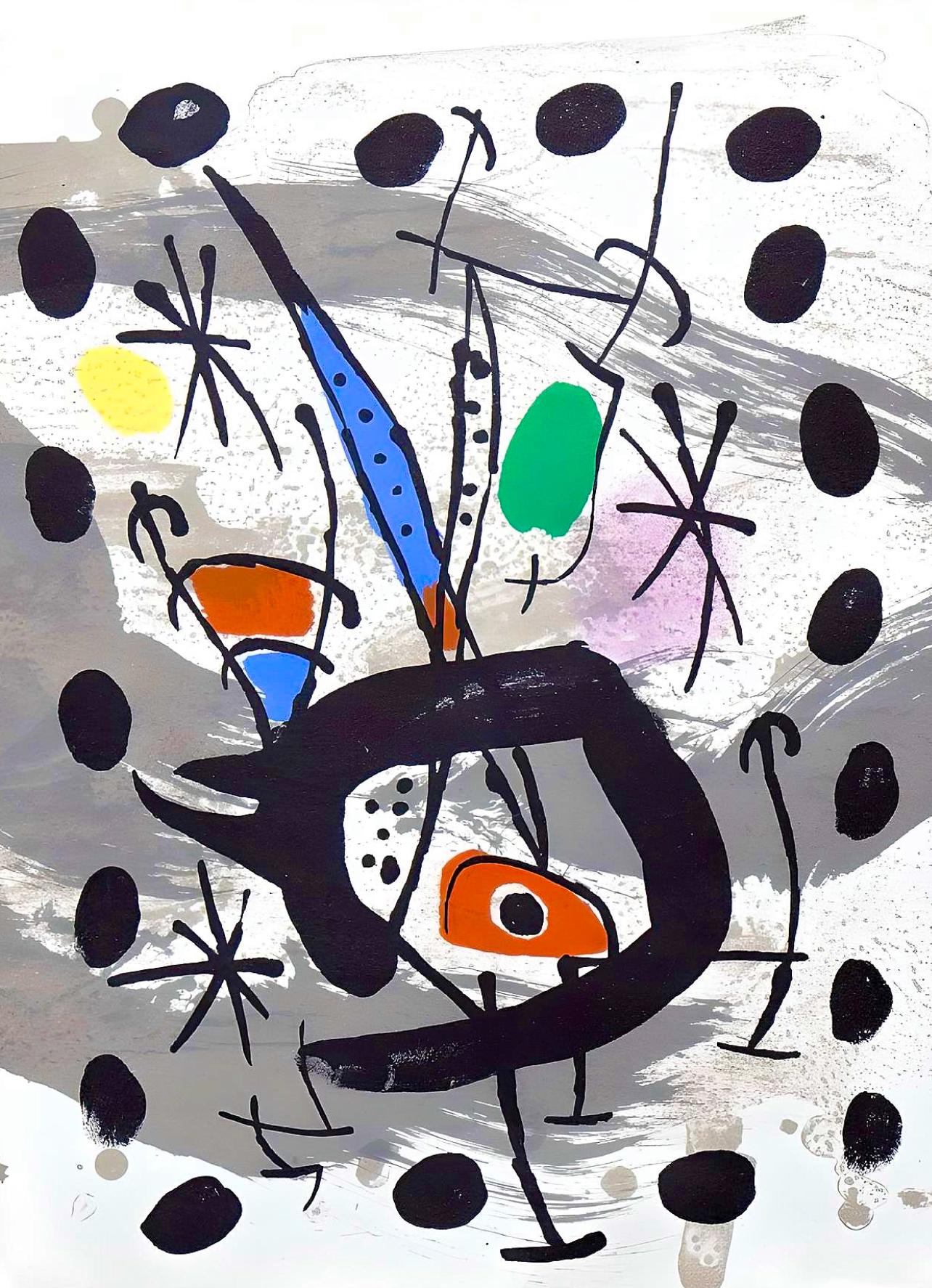 Miró, Solar Bird, Lunar Bird, Sparks (Mourlot, 567), XXe Siècle (after) - Modern Print by Joan Miró