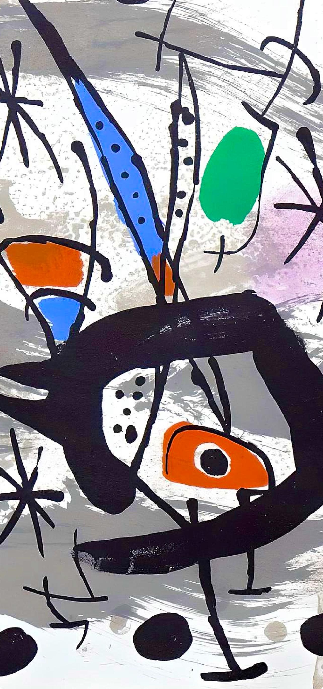 Miró, Solar Bird, Lunar Bird, Sparks (Mourlot, 567), XXe Siècle (after) For Sale 2
