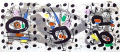 Miró, Solar Bird, Lunar Bird, Sparks (Mourlot, 567), XXe Siècle (nach)
