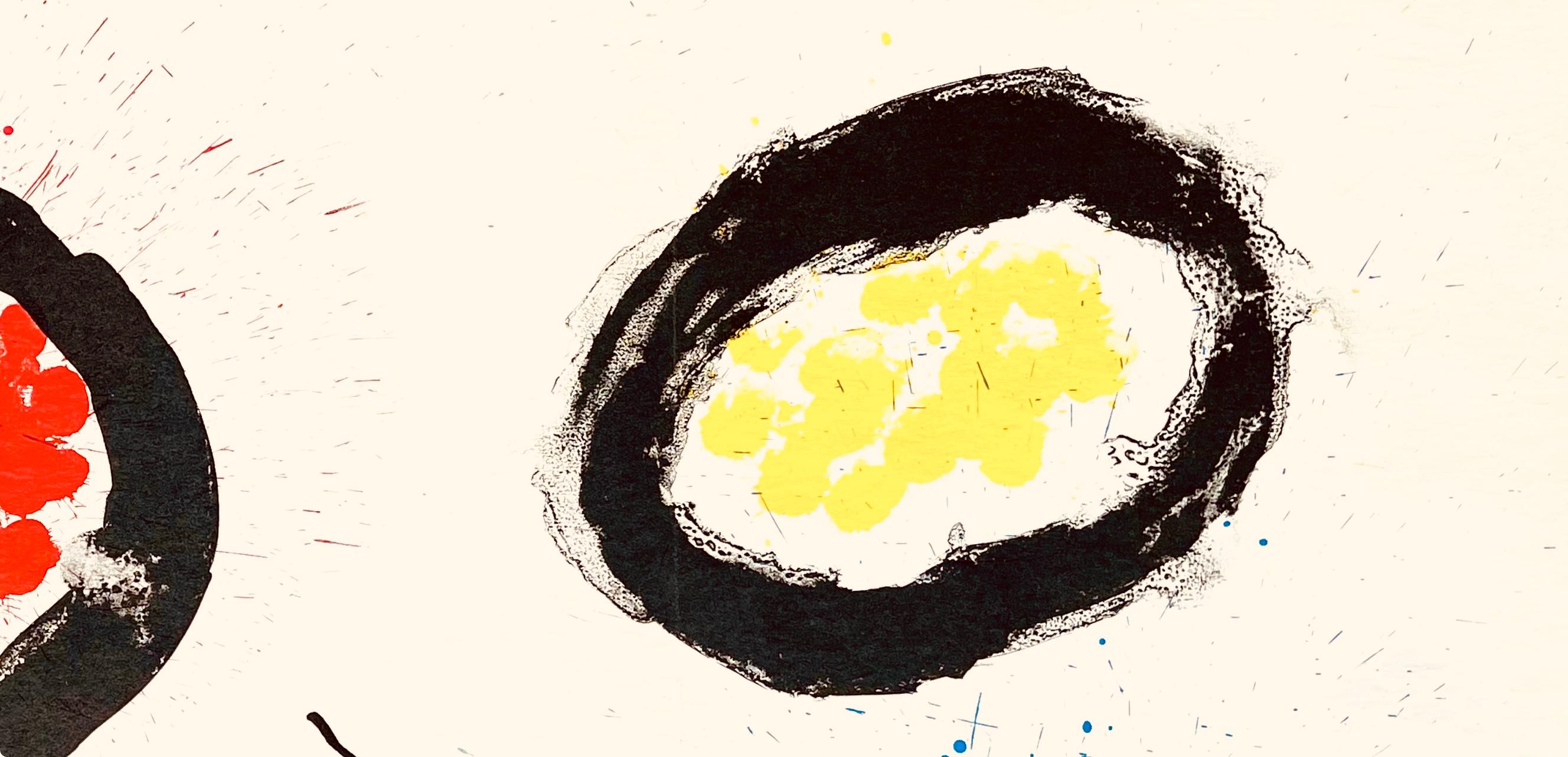 Miró, Tête d'étoile (Mourlot 303), Derrière le miroir (d'après) - Blanc Abstract Print par Joan Miró