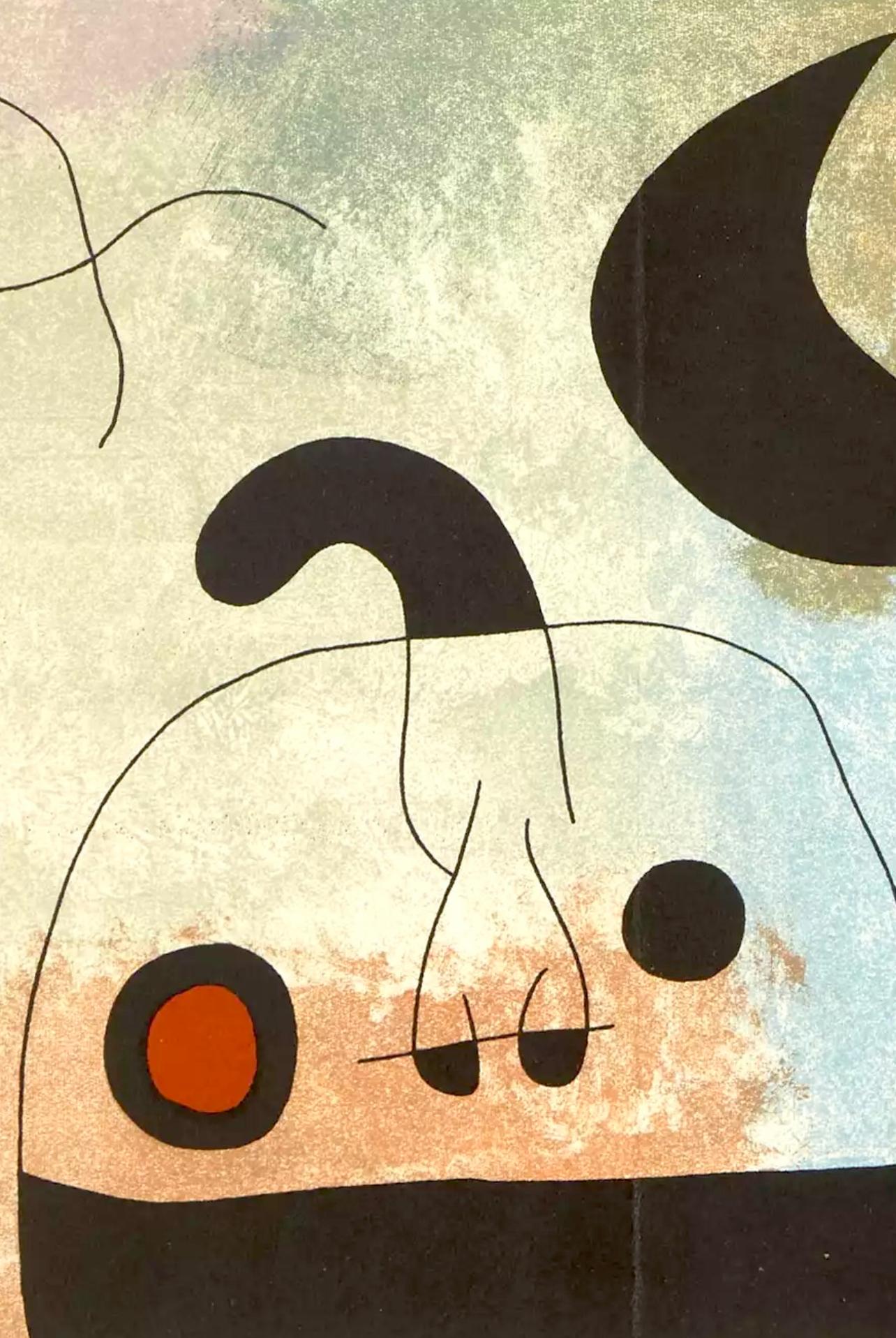 Miró, Sur Quatre Murs, Derrière le miroir (after) - Modern Print by Joan Miró