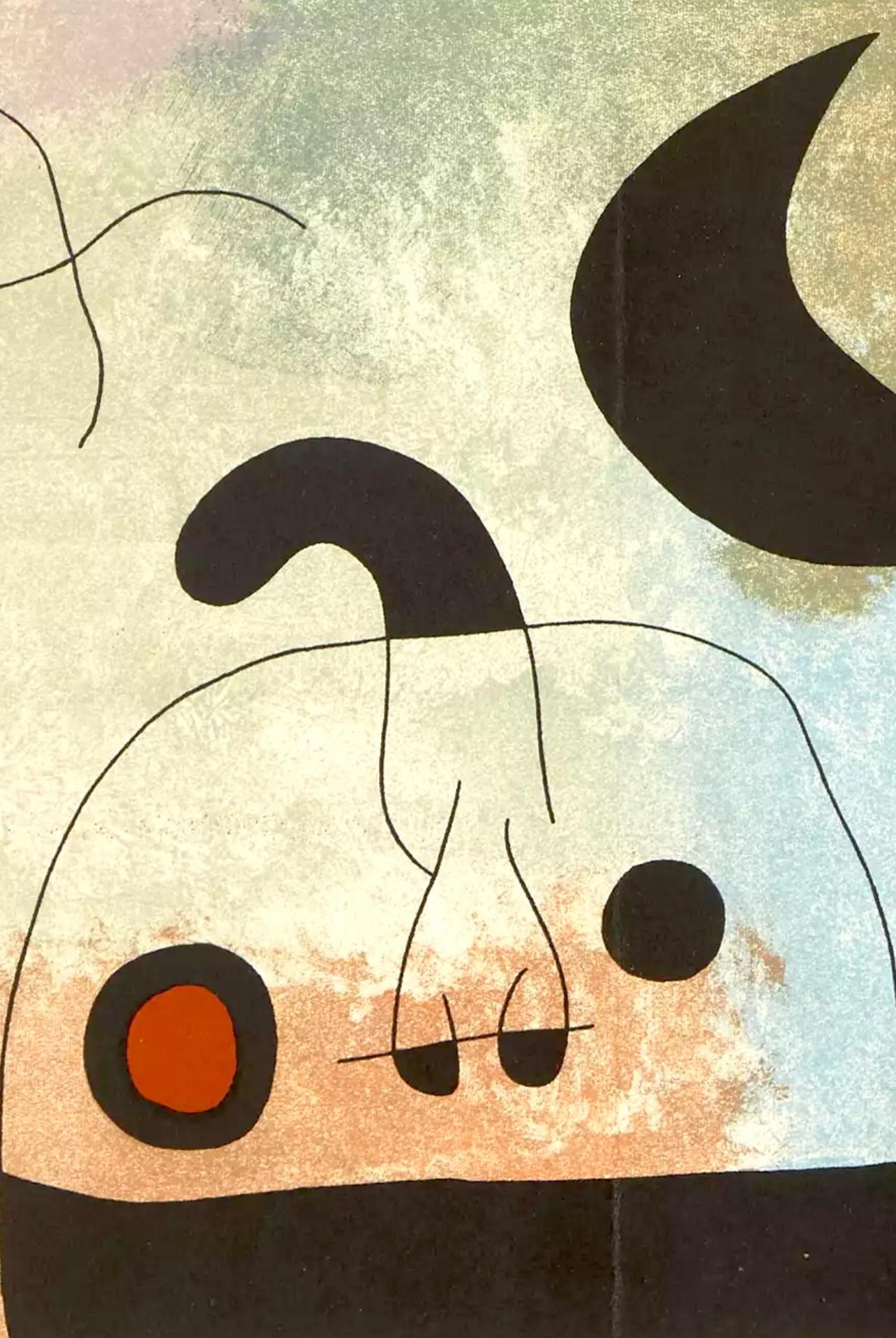 Miró, Sur Quatre Murs, Derrière le miroir (after) - Modern Print by Joan Miró
